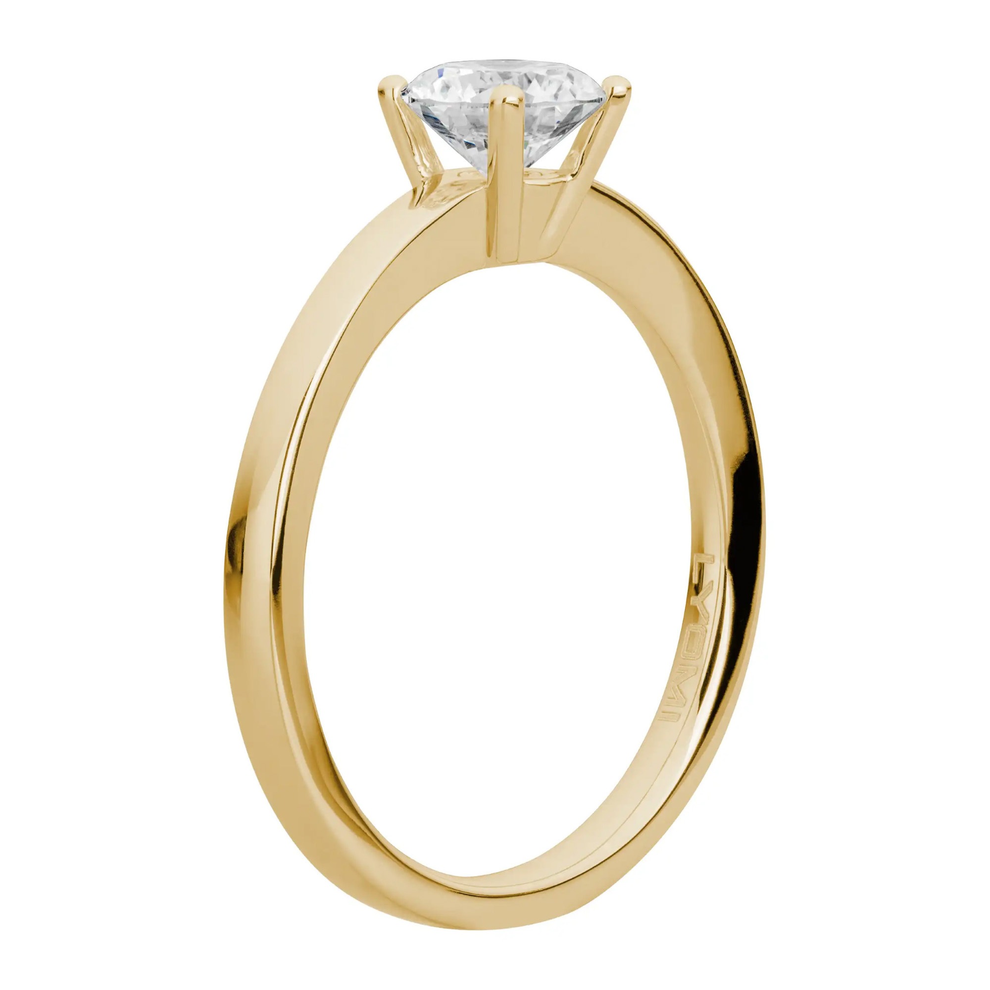LYOMI Fingerring »585/- Gelbgold 1 synth. Diam. 0,75 ct.«