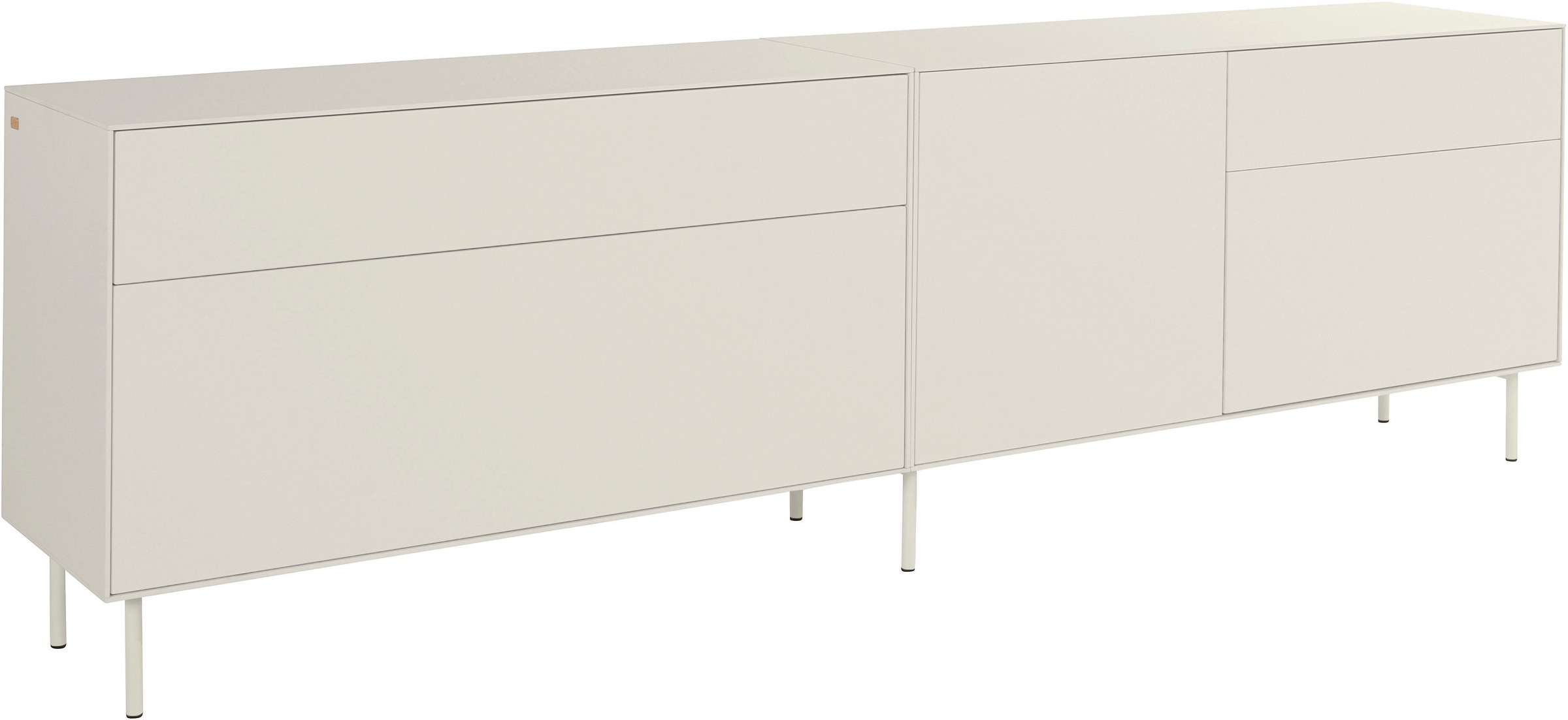 LeGer Home by Lena Gercke Lowboard »Essentials«, (2 St.), Breite: 239cm, MDF lackiert, Push-to-open-Funktion