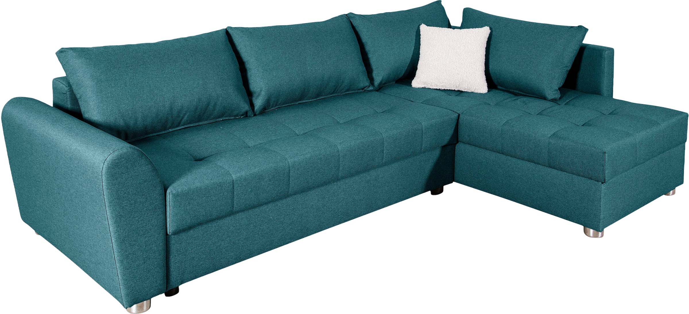 COLLECTION AB Ecksofa, Ecksofa,Bettfunktion,Bettkasten,Bonnelfederkern, Rückenkissen