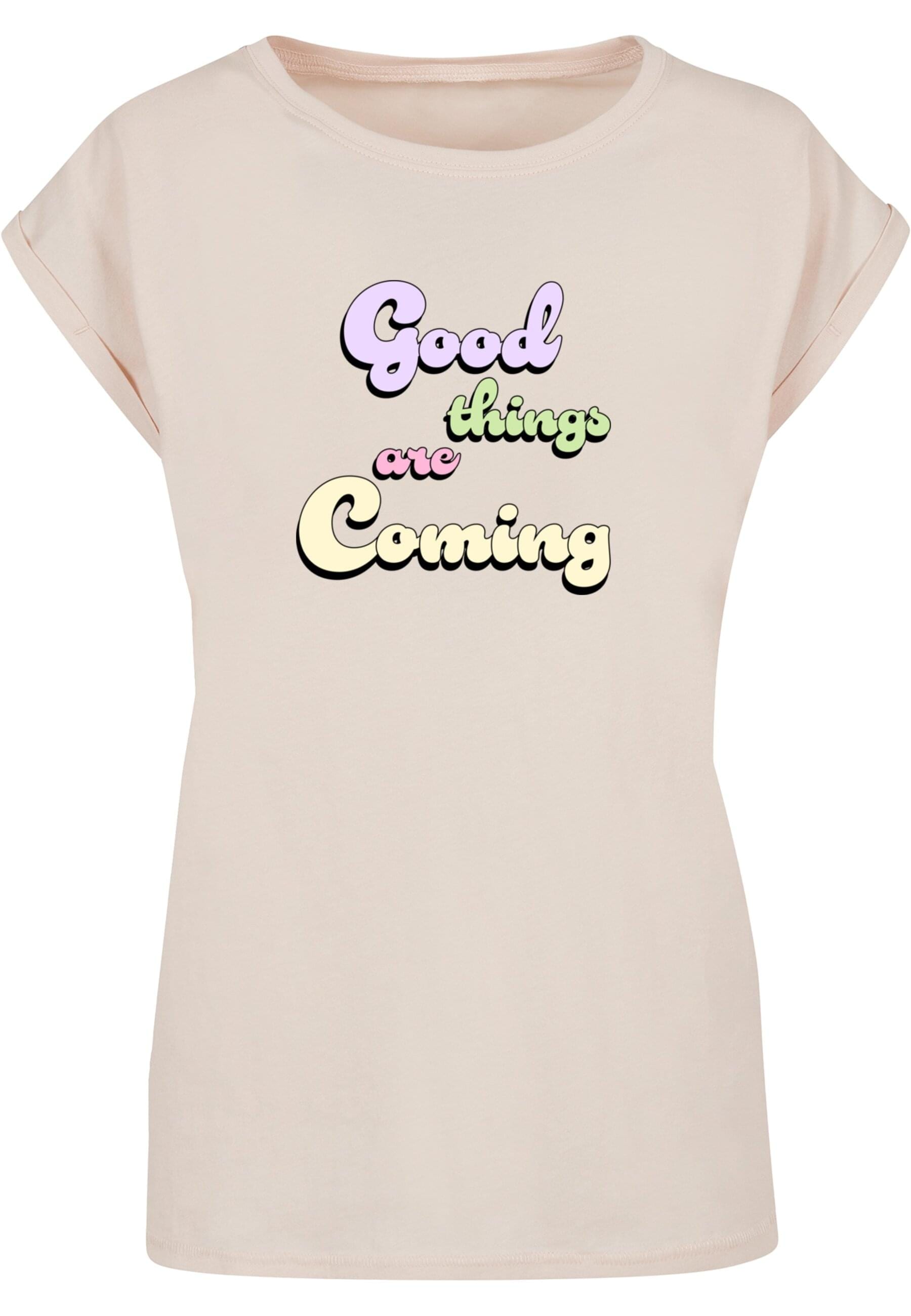 Merchcode T-Shirt "Merchcode Damen Ladies Good Things Extended Shoulder Tee günstig online kaufen