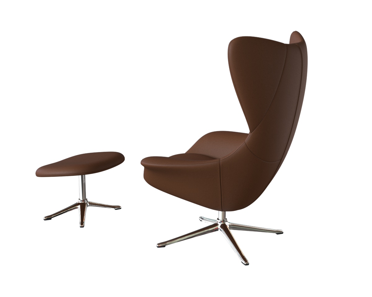 FLEXLUX Ohrensessel »Stilo Relaxsessel, TV-Sessel, OTTOs Choice«, Solitär, Stil-Ikone, drehbar, Fuß Aluminium