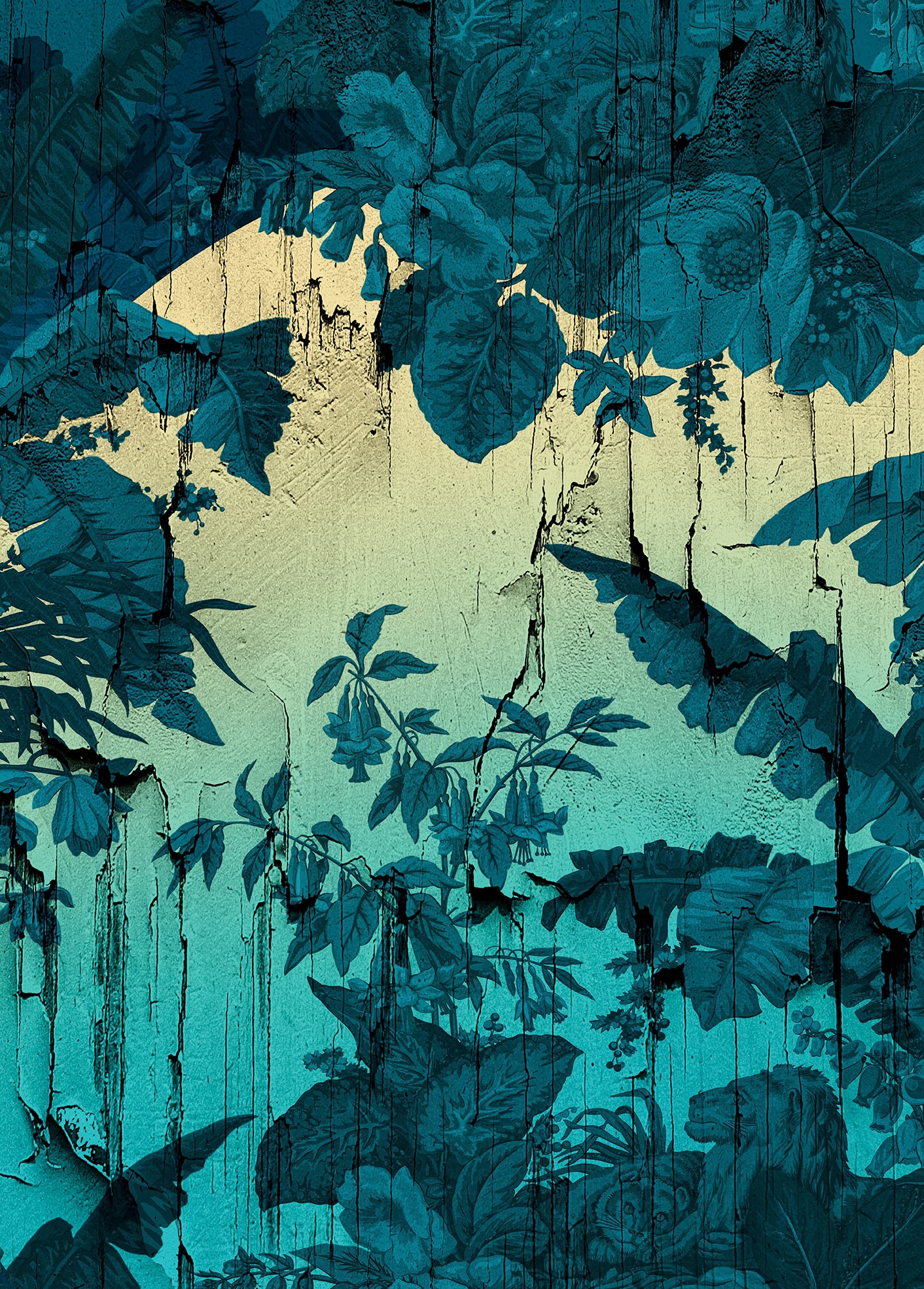 Komar Bild "Mur en Ruine" Natur 1 Stk. tlg. Wandbild zur Dekoration - ohne günstig online kaufen