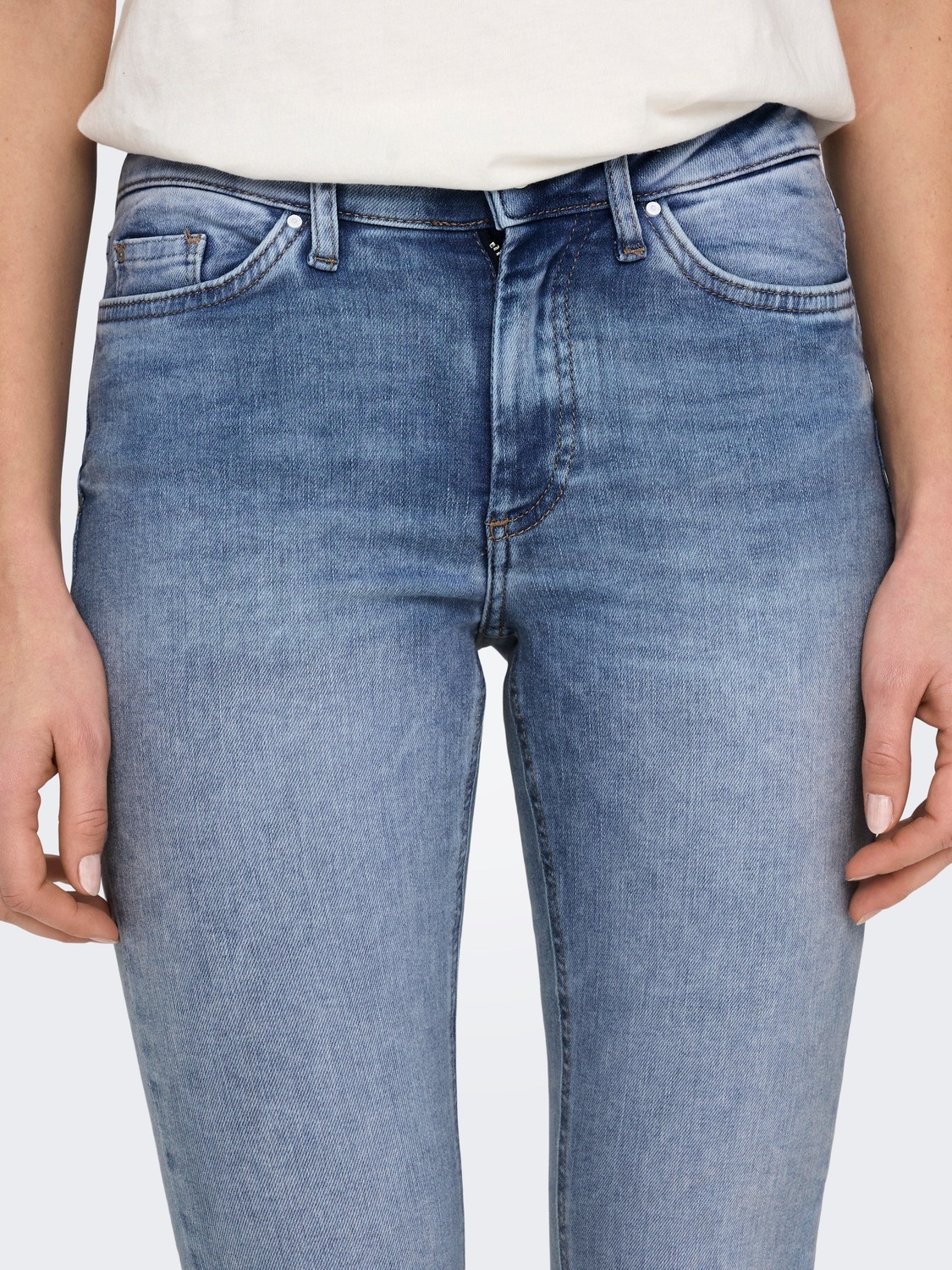 ONLY Ankle-Jeans "ONLBLUSH MID SK ANK RAW DNM REA694 NOOS" günstig online kaufen