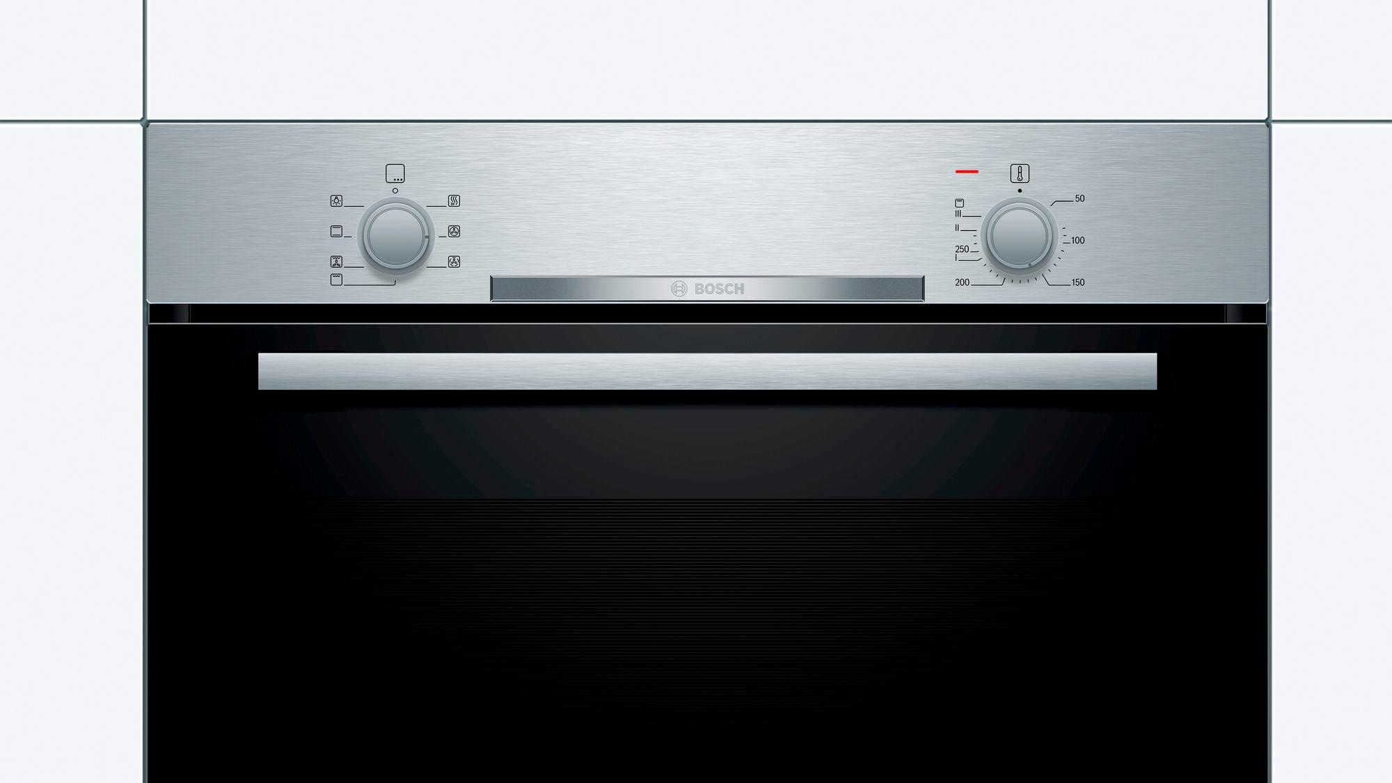 BOSCH Einbaubackofen 2 »HBA530BR1«, mit Teleskopauszug nachrüstbar, ecoClean Direct