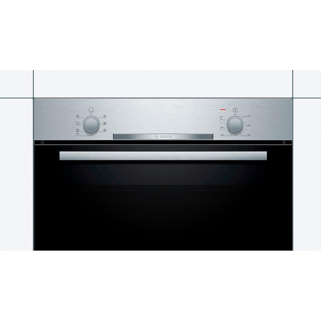 BOSCH Einbaubackofen »HBA530BR1«, 2, HBA530BR1, mit Teleskopauszug nachrüstbar, ecoClean Direct