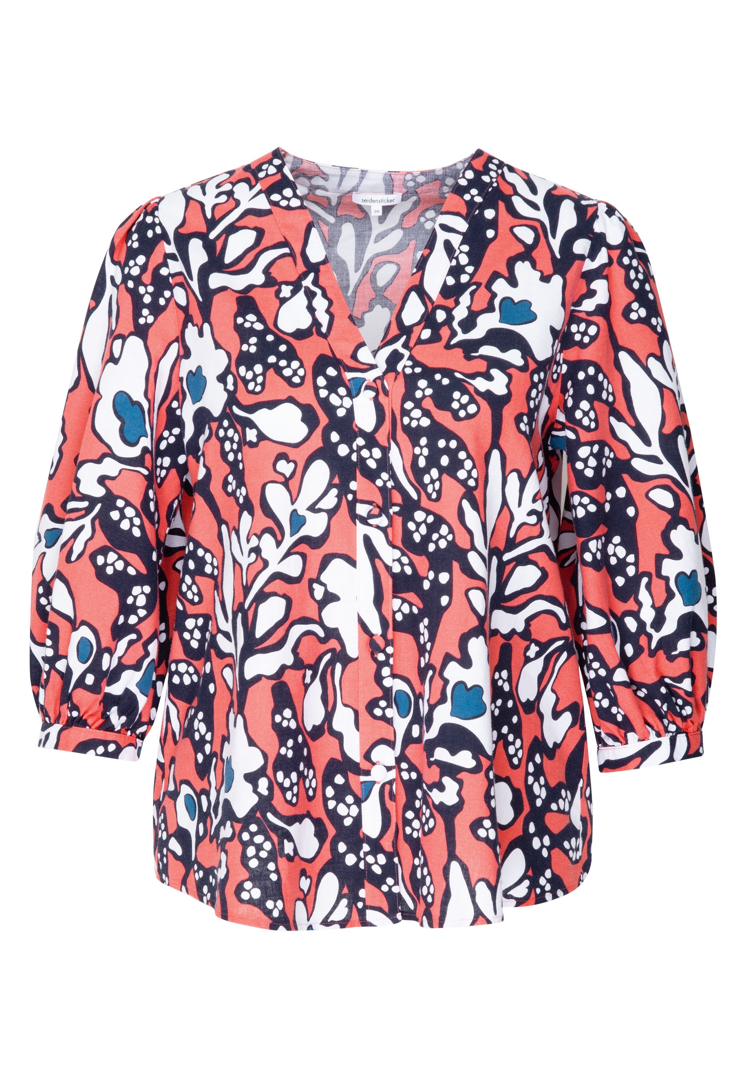 seidensticker Klassische Bluse »Schwarze Rose«, Tunika Druck