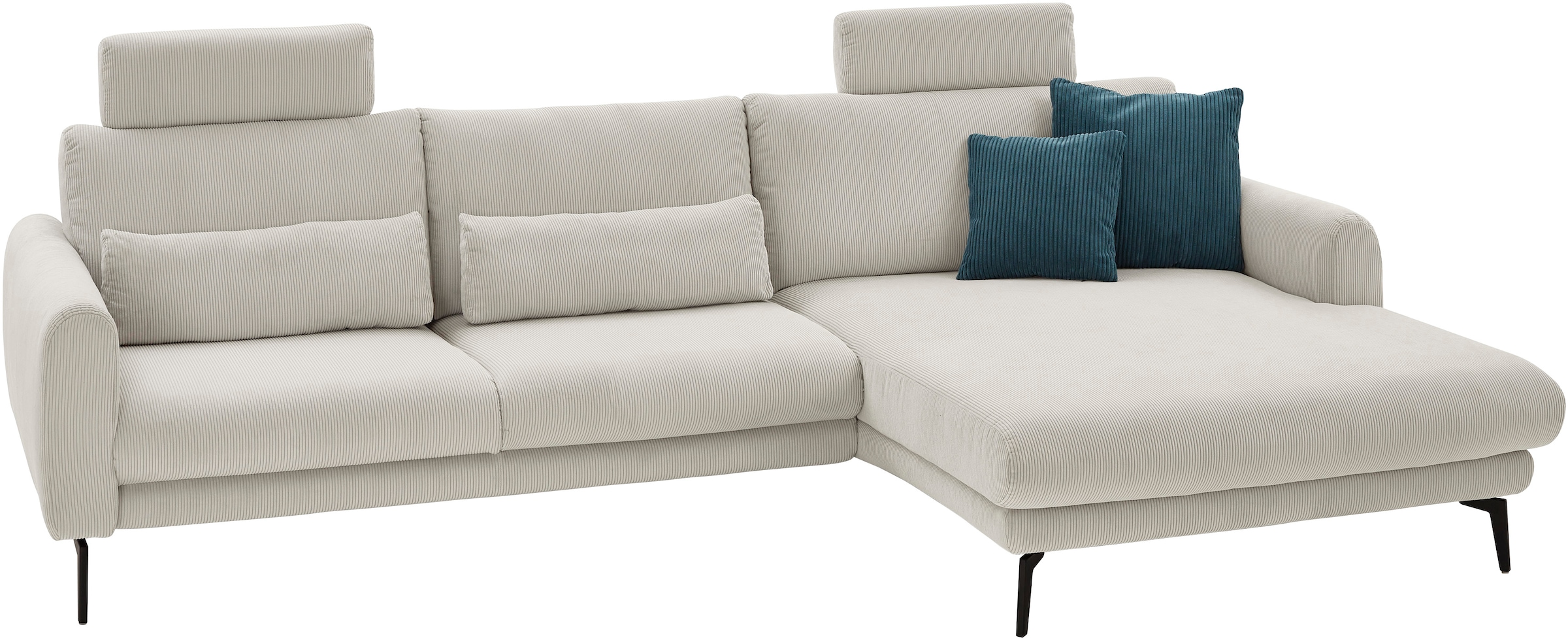 Die PlanBar Ecksofa »MP-IN23147 L-Form«, (2 St.), Kaltschaumpolsterung, softer Sitz & verstellbare Kopfstützen