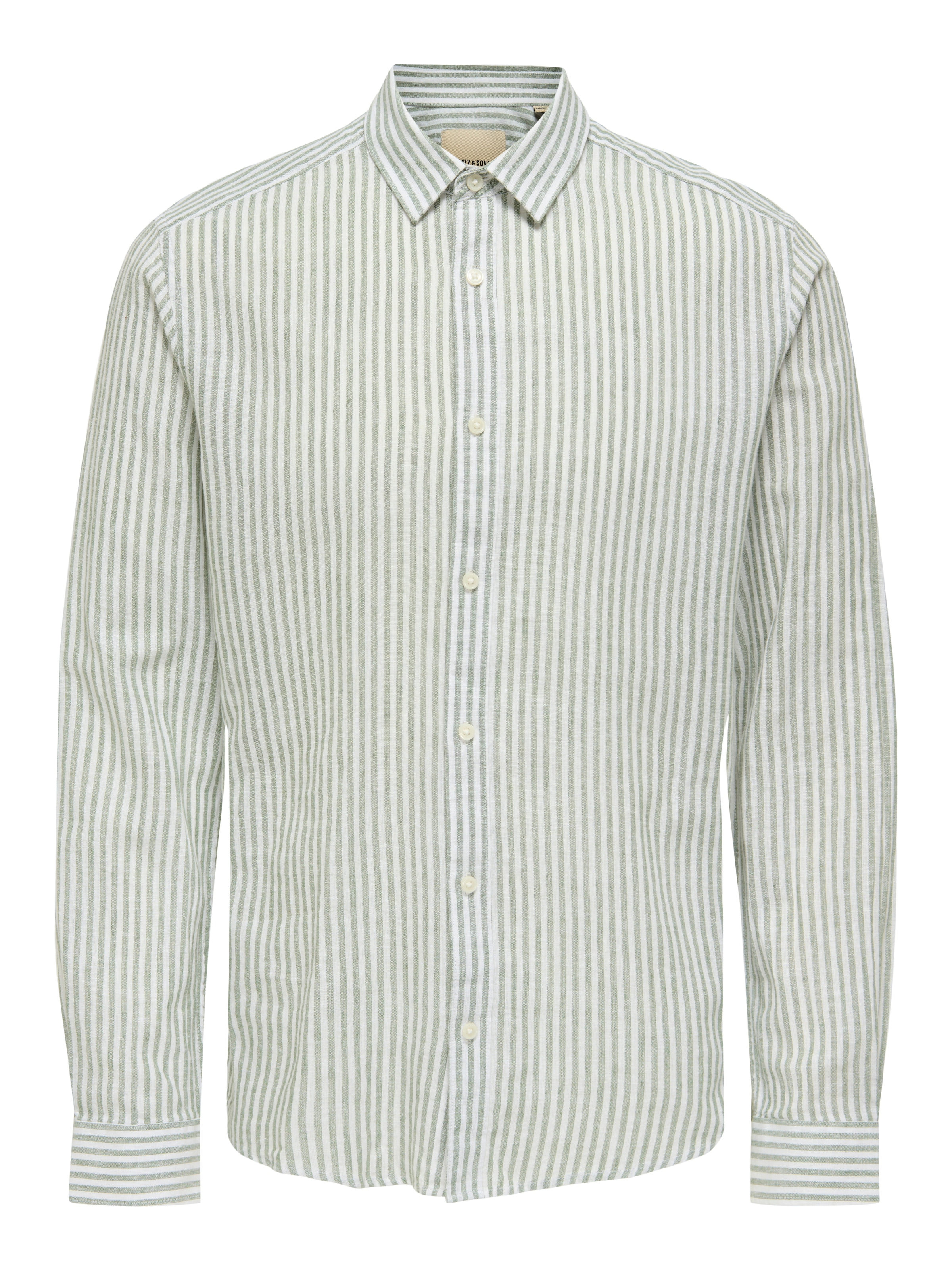 ONLY & SONS Kurzarmhemd »ONSCAIDEN LS STRIPE LINEN SHIRT 660 NOOS«