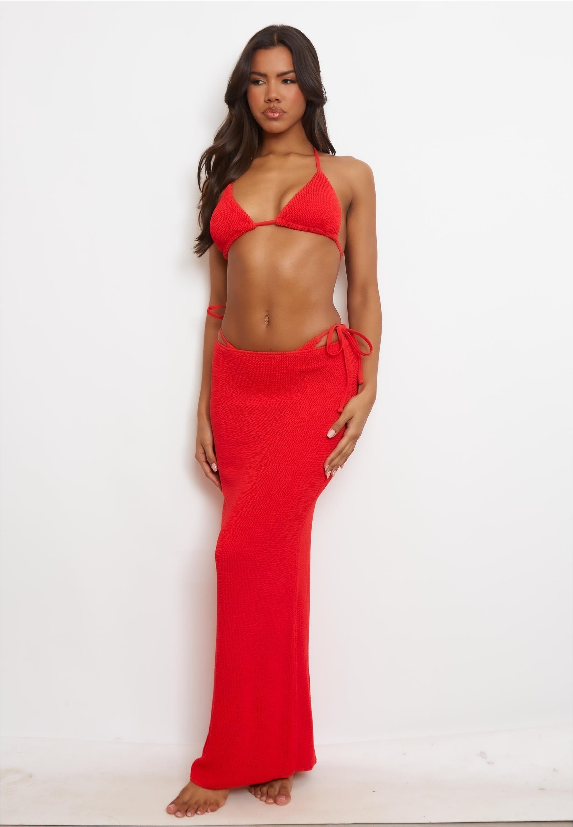 Moda Minx Sommerrock »Scrunch Long«, mit strukturiertem Scrunch-Material