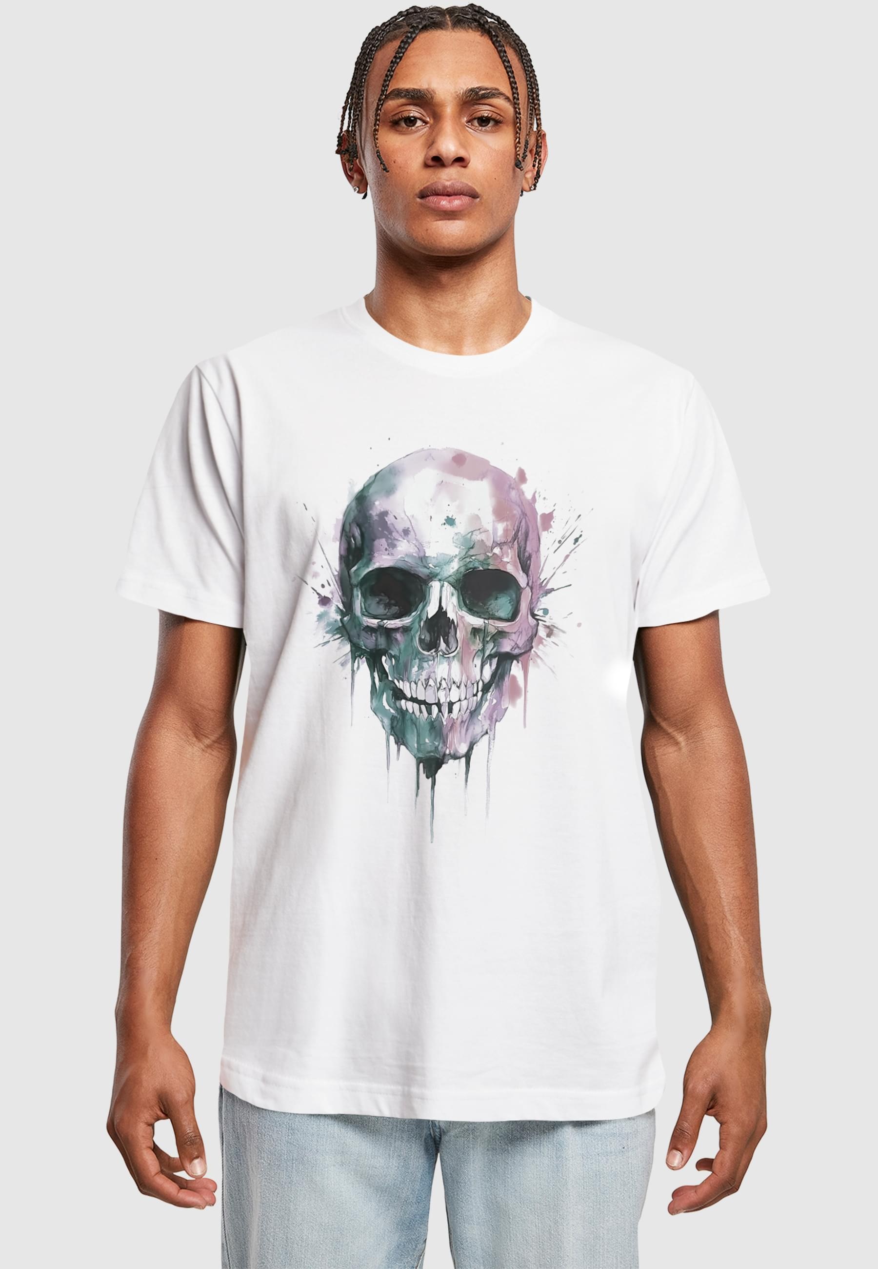 Thumbnail - MisterTee T-Shirt "MisterTee Colorful Skull Tee" 1 Stk.