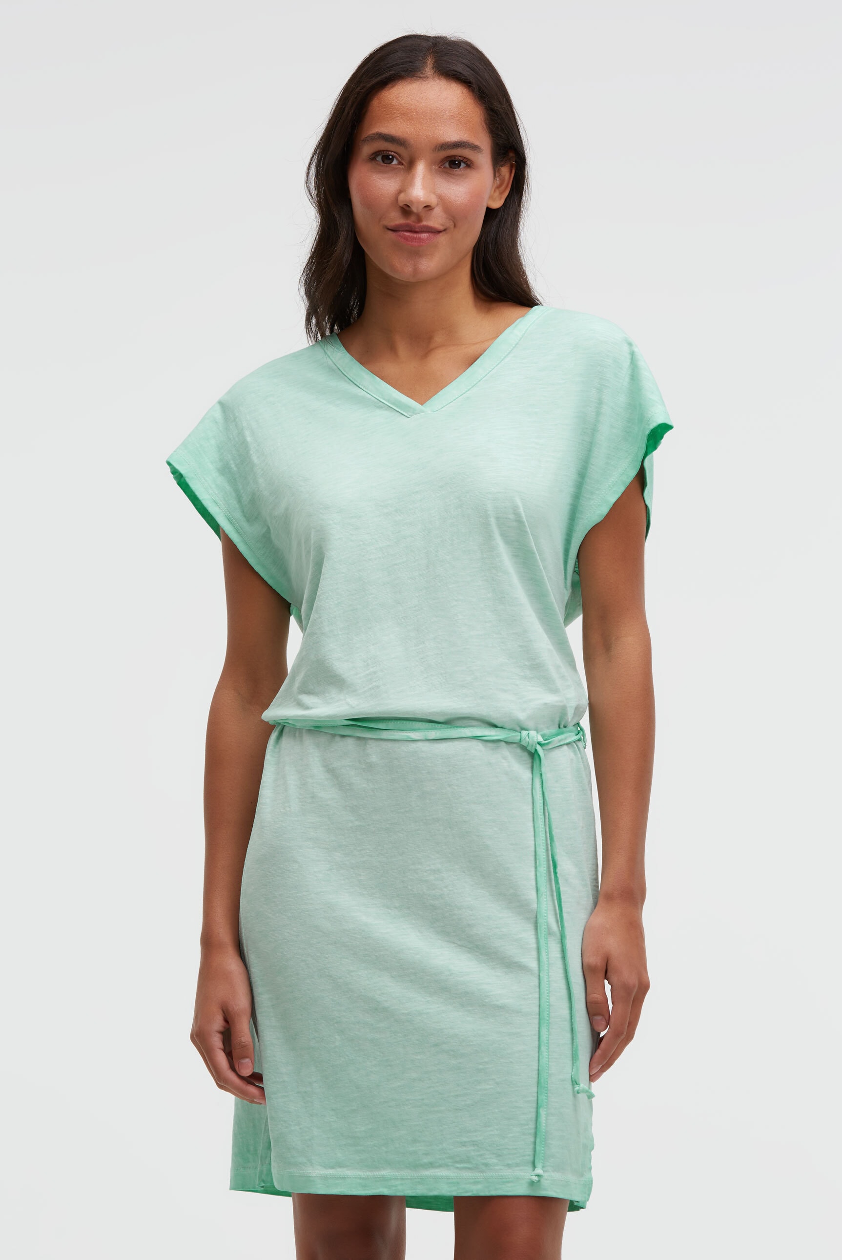 SOCCX Sommerkleid Ohne Taschen mit Bindegürtel