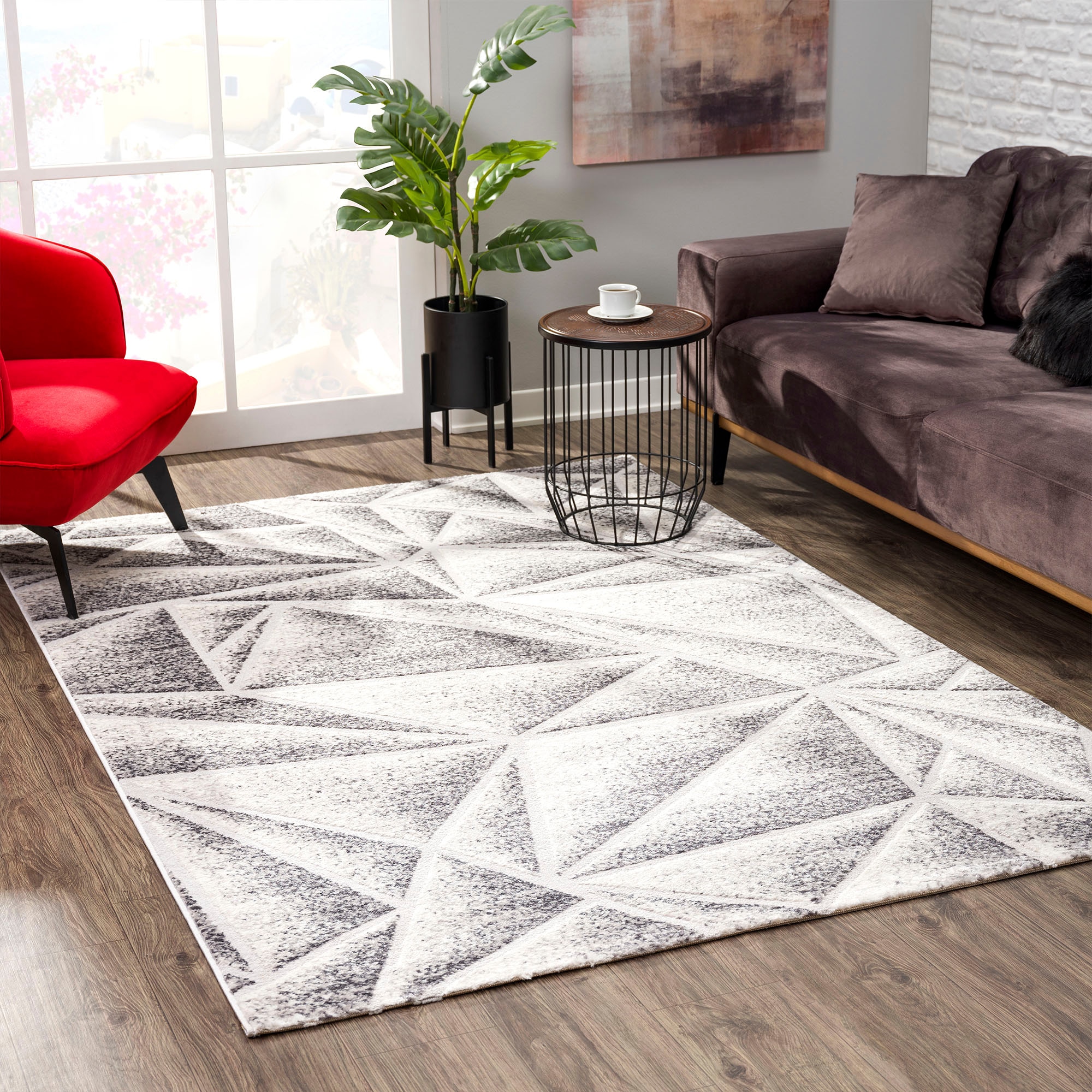 Sanat Teppich »Evra 7004«, rechteckig, 22 mm Höhe, Wohnzimmer, Kurzflor, modern, Läufer