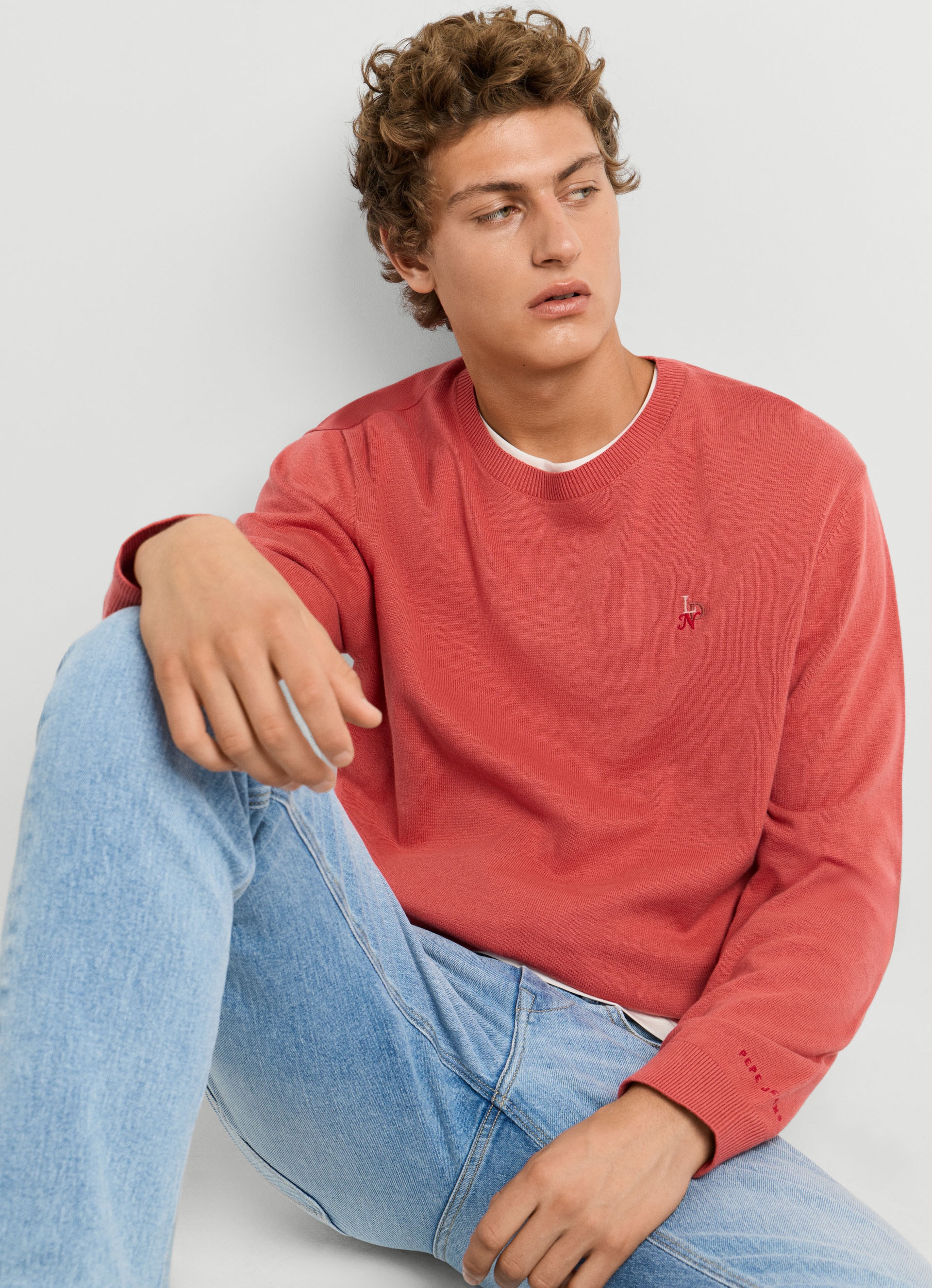 Pepe Jeans Rundhalspullover »DANIELS« mit gestickten Details, Baumwolle