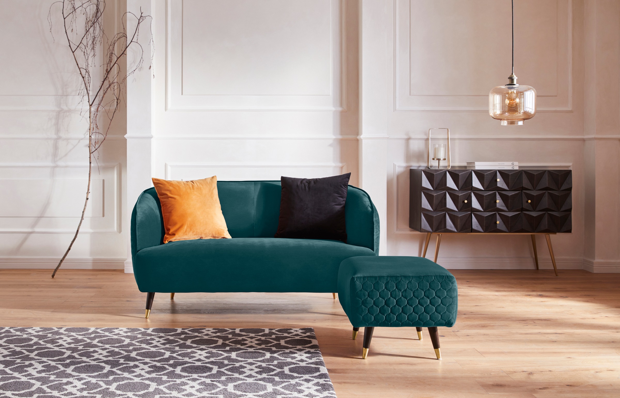 Guido Maria Kretschmer Home&Living Hocker »Oradea«, passend zur Oradea-Serie