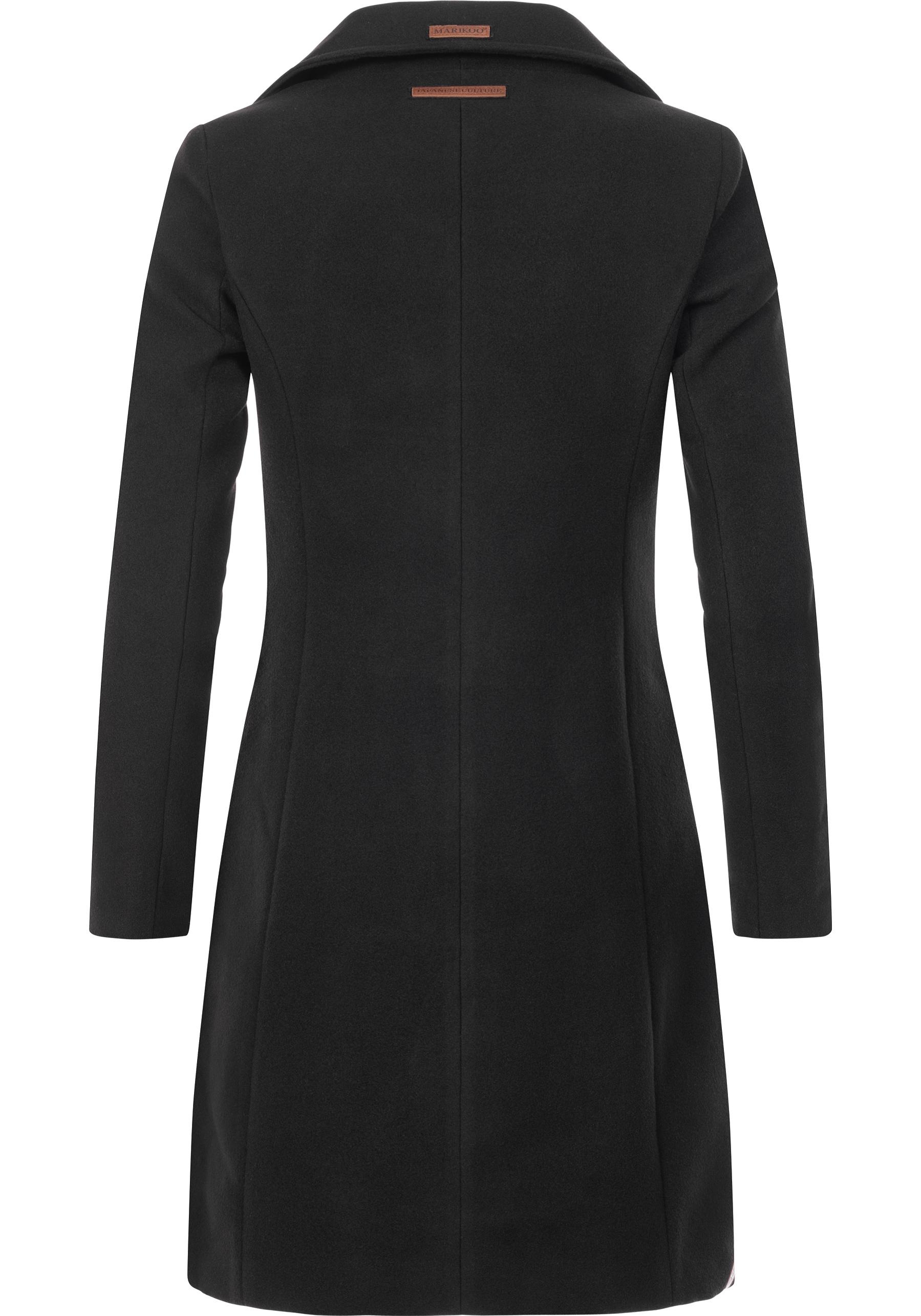 Marikoo Wollmantel »Nanakoo«, edler Damen Trenchcoat in Woll-Optik