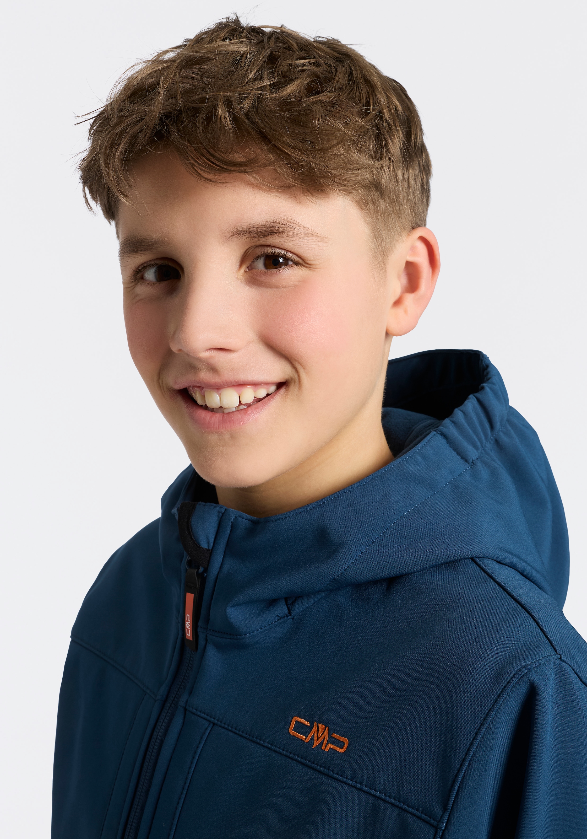 CMP Softshelljacke »KID  SOFTSHELL JACKET FIX HOOD« mit Kapuze wasserabweisend, windabweisend, mit Reißverschlusstaschen