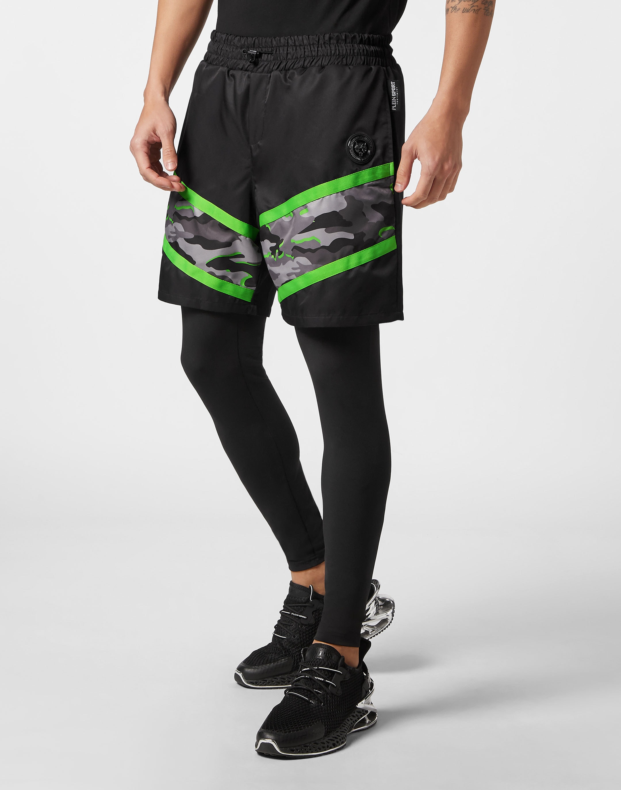 PLEIN SPORT Sporthose "2-In-1 Laufhose Camouflage" günstig online kaufen