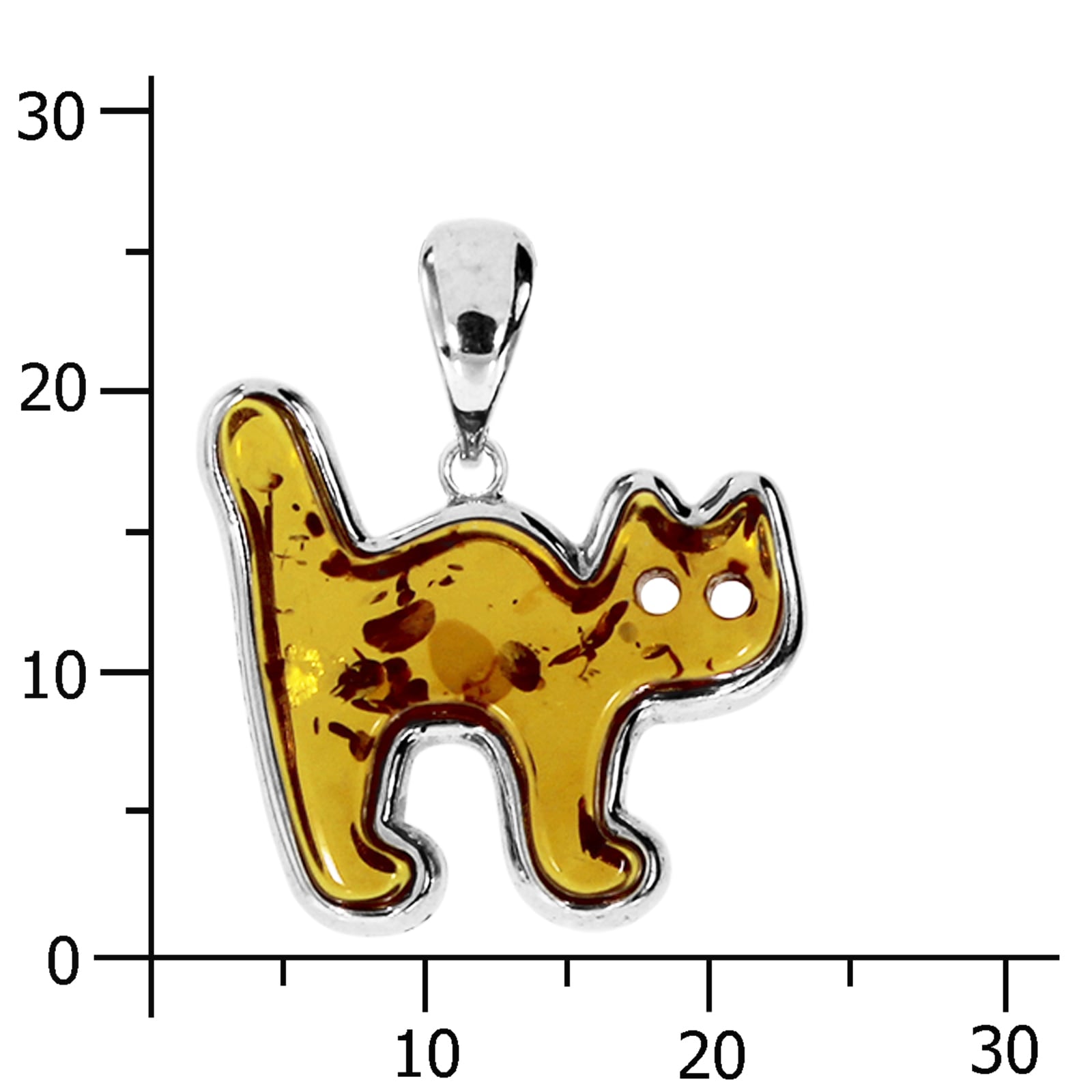 OSTSEE-SCHMUCK Kettenanhänger »- Katze - Silber 925/000 - Bernstein«
