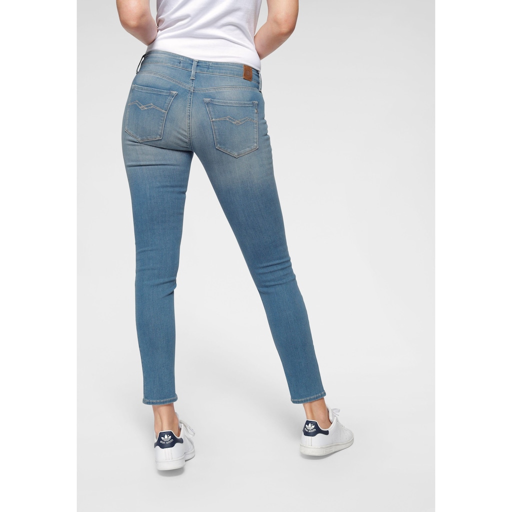 Replay Skinny-fit-Jeans »NEW LUZ«, in modischer Used-Waschung, Mid Waist