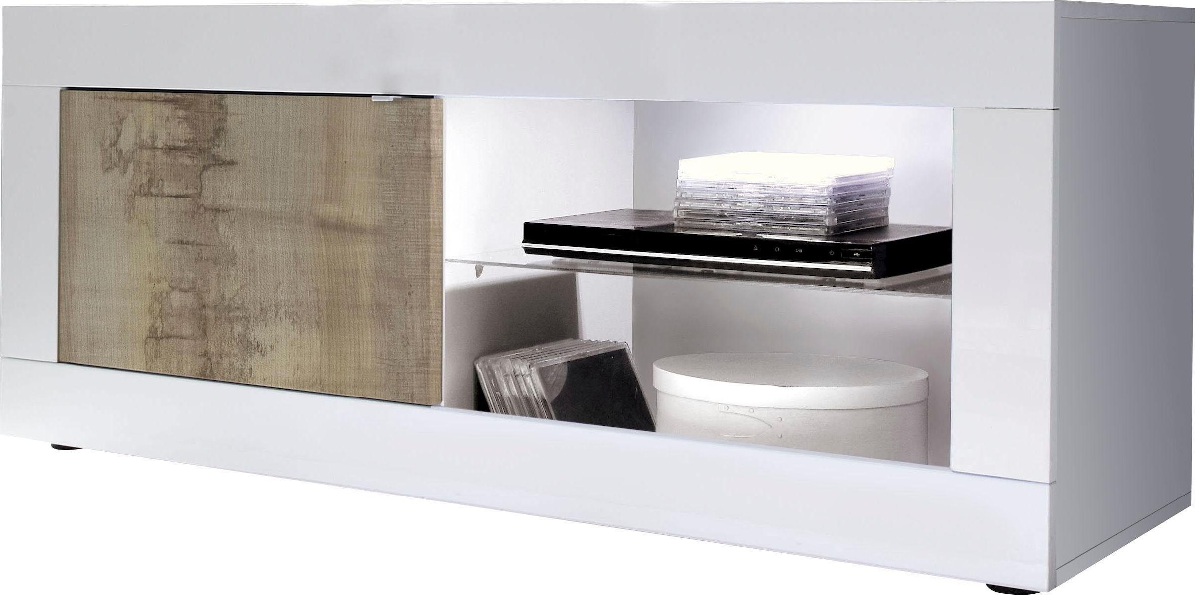 Home affaire Lowboard "Basic Breite 140 cm, TV-Board 1 Tür, 2 offene Fächer günstig online kaufen