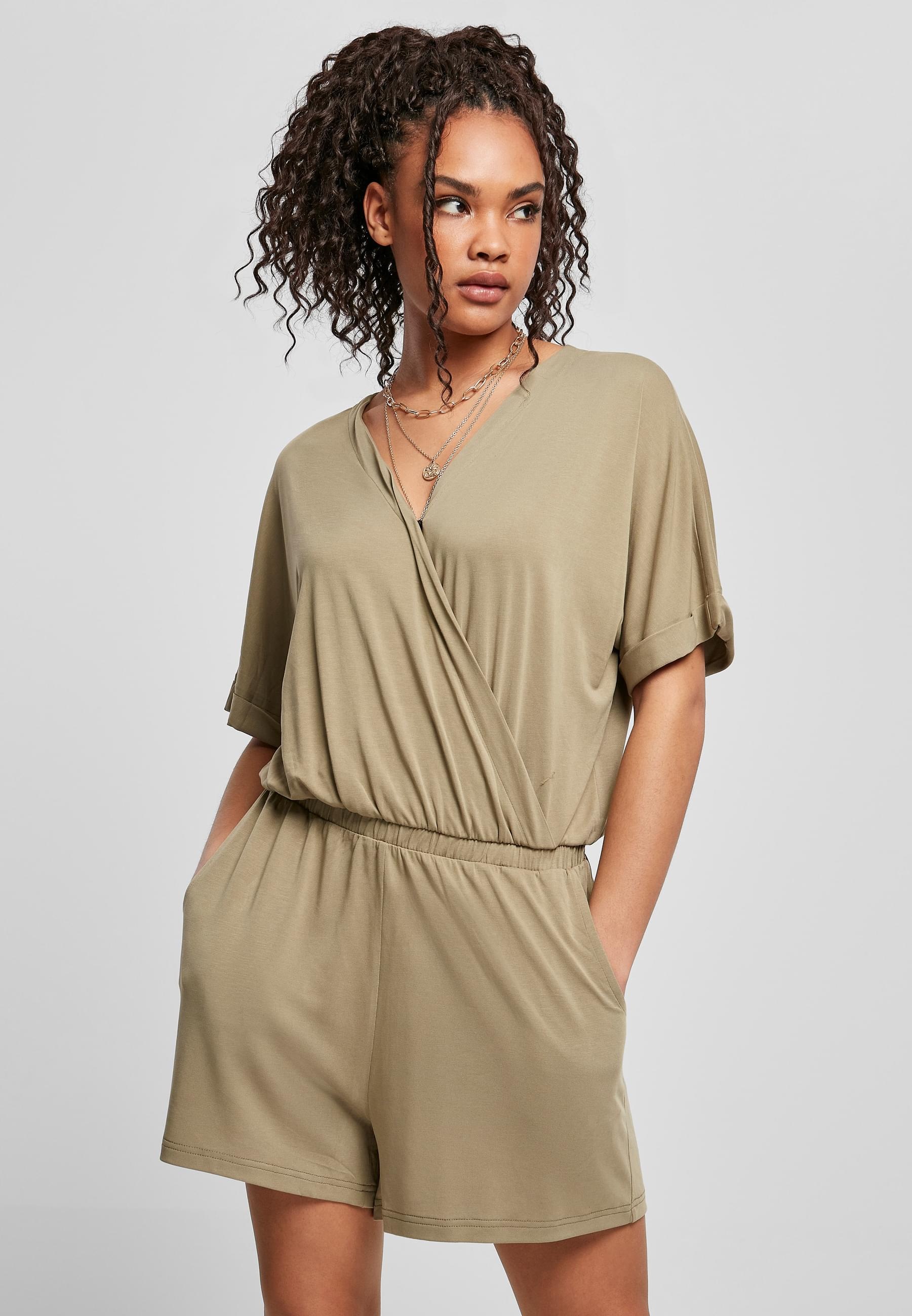 URBAN CLASSICS Jumpsuit »Urban Classics Damen Ladies Short Modal Jumpsuit«, (1 tlg.)