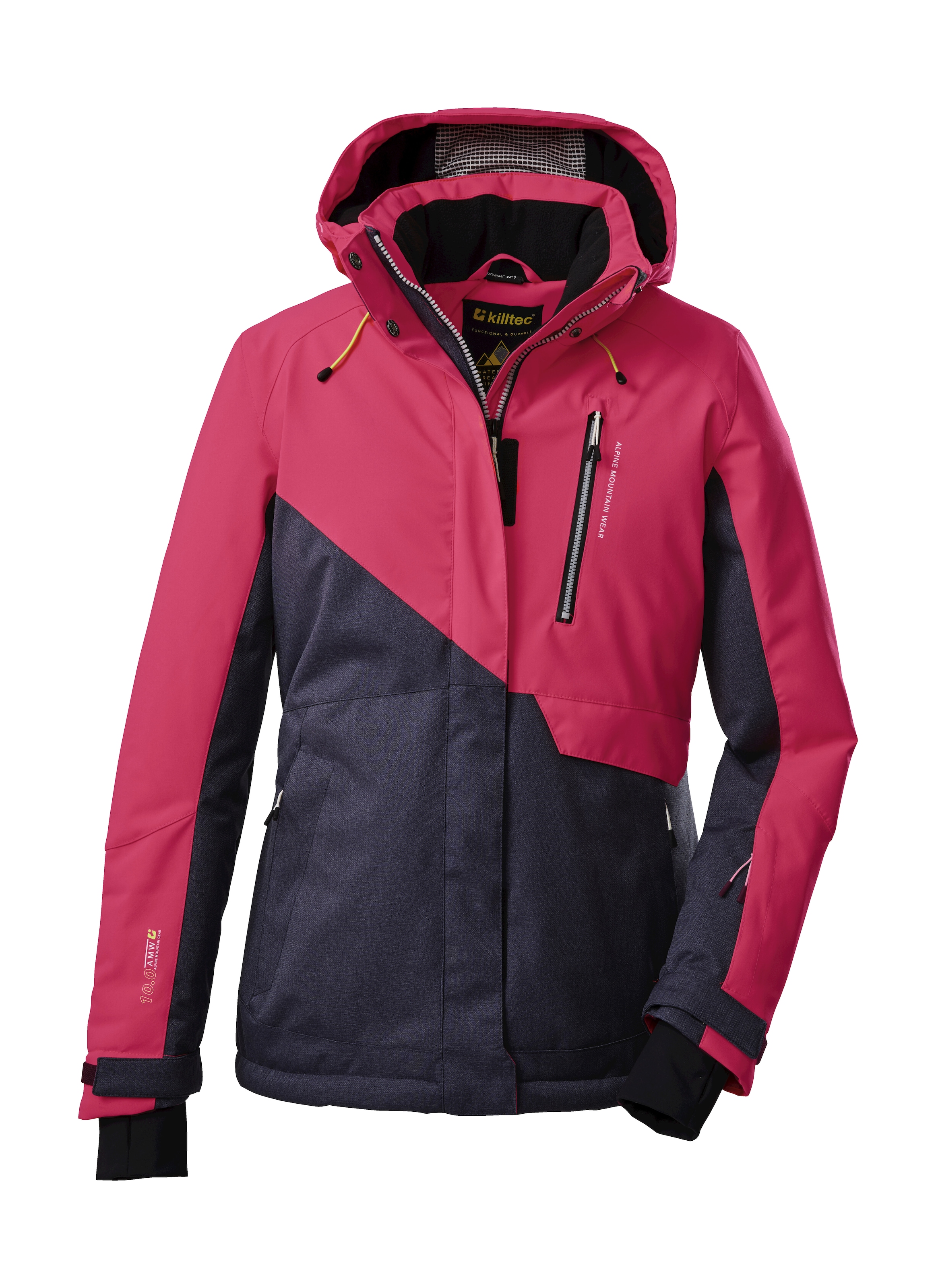 Killtec Skijacke "KSW 15 WMN SKI JCKT", Asymmetrisches Design, 10.000 mm wa günstig online kaufen