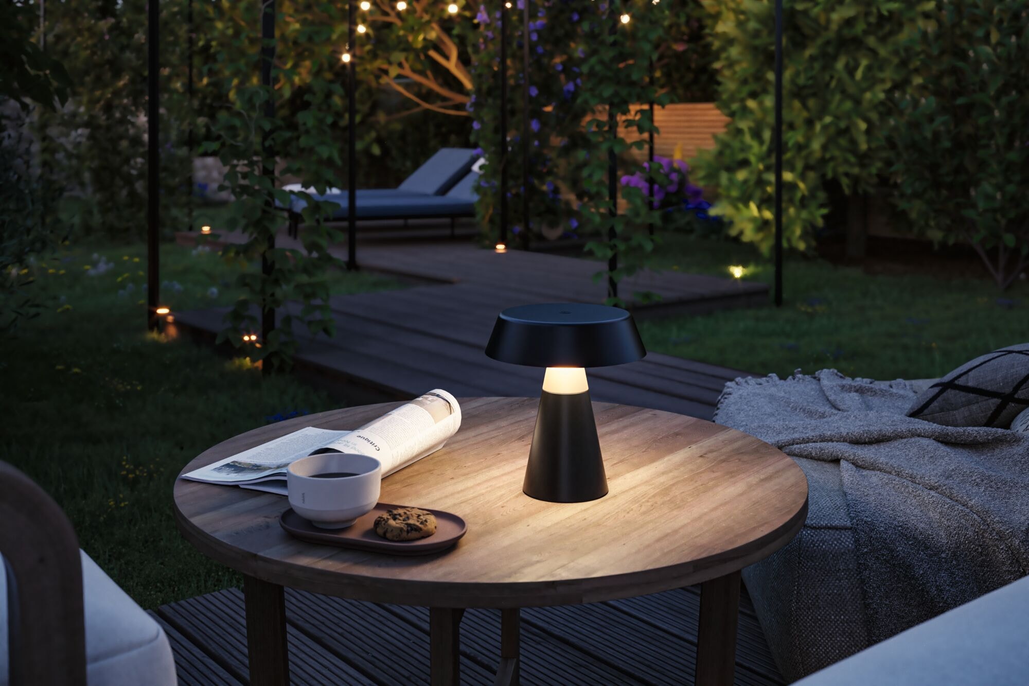 Paulmann LED Tischleuchte »Lirox IP44 WhiteSwitch 1,5W USBC« LED-Modul 1 Stk. warmweiß - kaltweiß Dimmbar