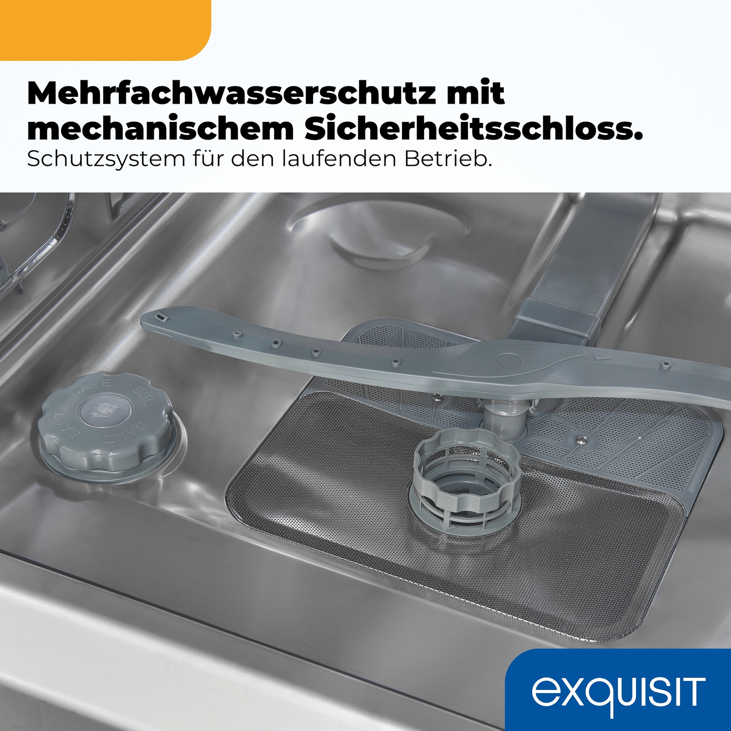 exquisit vollintegrierbarer Geschirrspüler 2109 »EGSP2109-ES-030Esilber« 11 l 9 tlg. Maßgedecke Kompakt, sparsam und komfortabel im Alltag