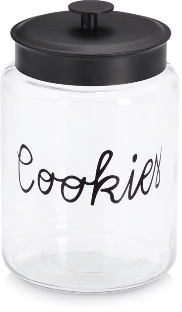 Zeller Present Vorratsglas ""Cookies" mit Metalldeckel" Keksglas, luftdicht