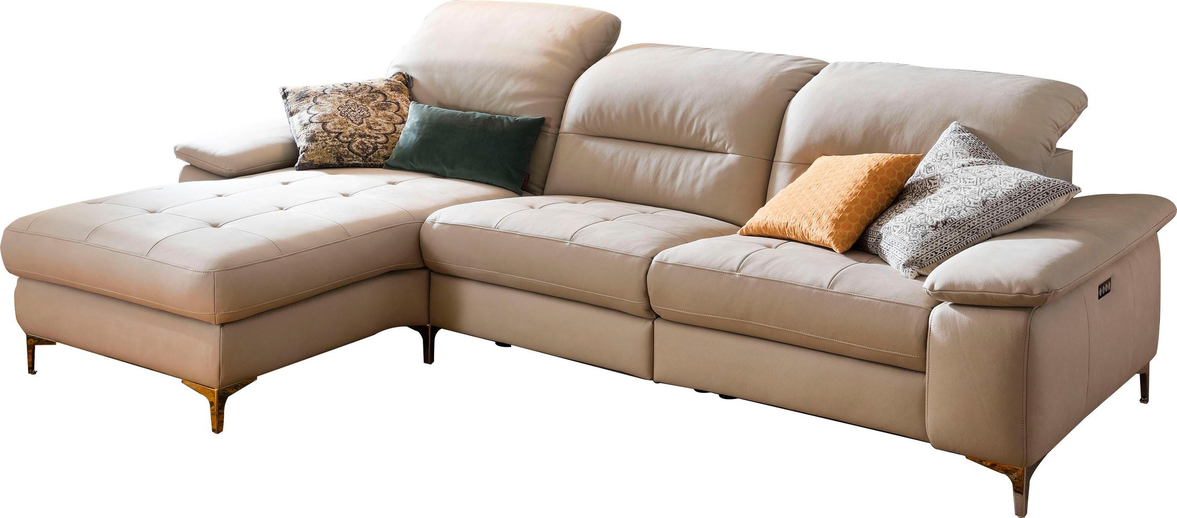PLACES OF STYLE Ecksofa »Basel L-Form« su vollmotorisc...