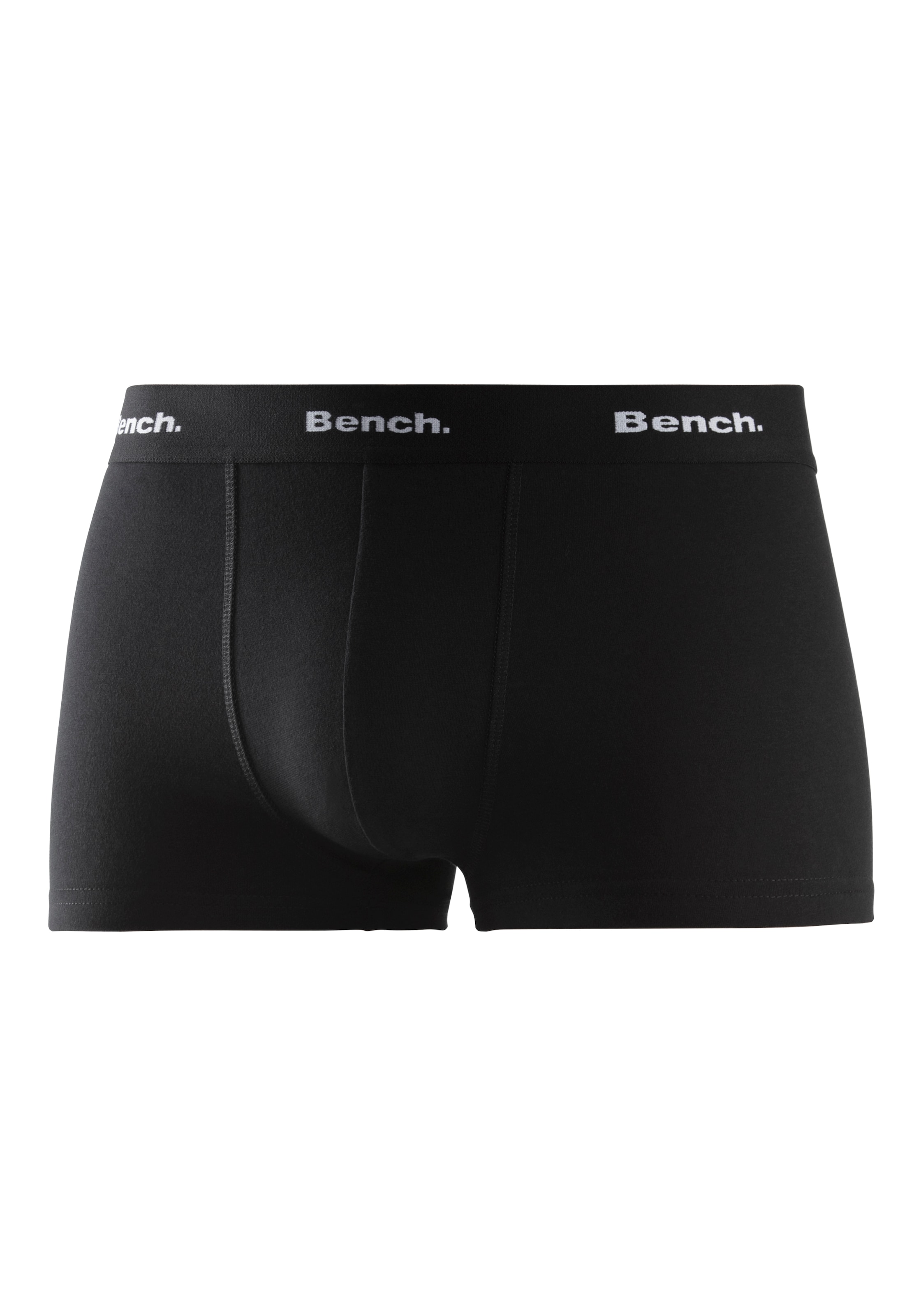 Bench. Boxershorts, (Packung, 4 St.), in Hipster-Form mit kontrastfarbenem Bund