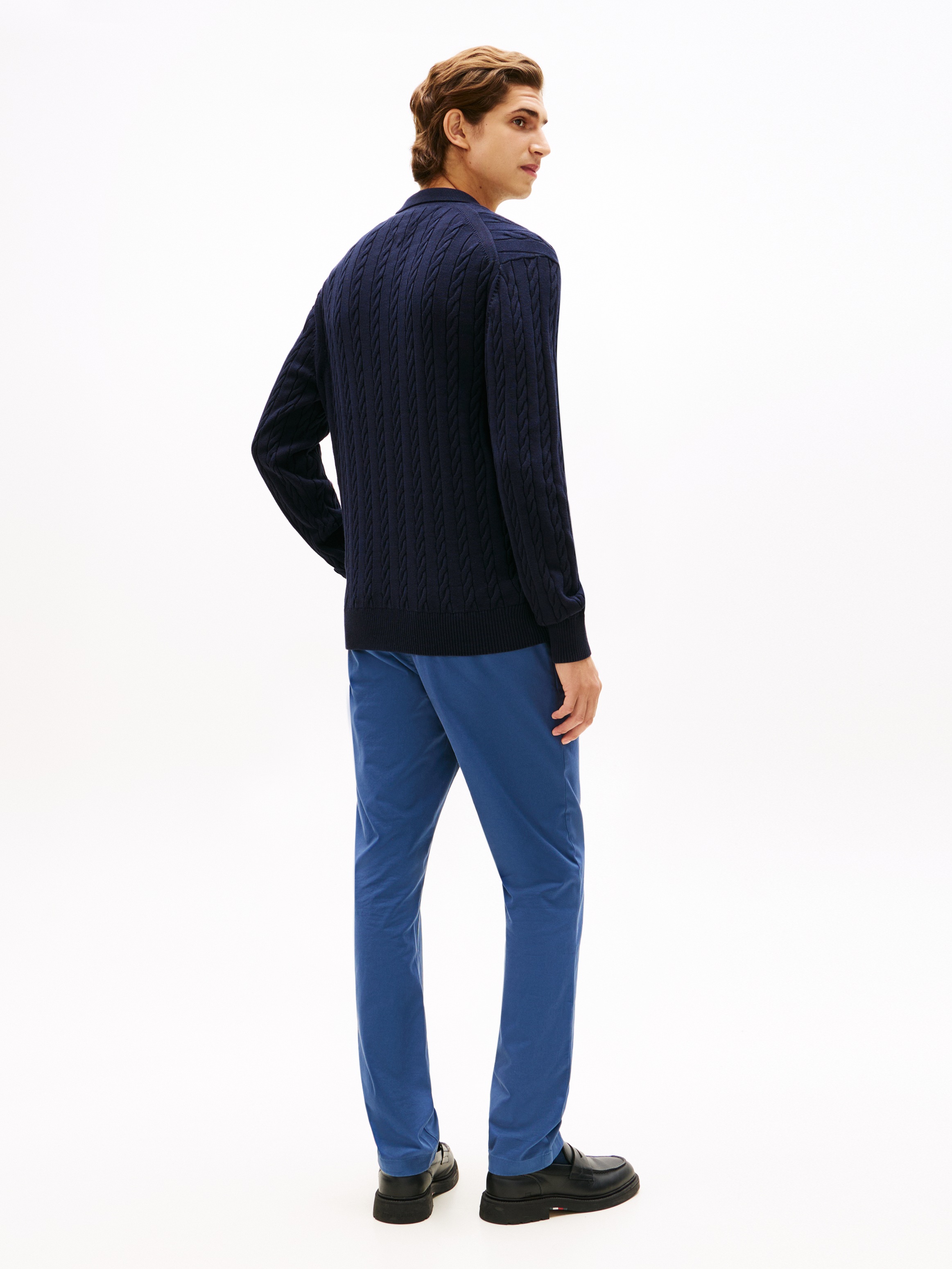 Tommy Hilfiger Polokragenpullover »CLASSIC COTTON CABLE« mit Zopfmuster, regular fit