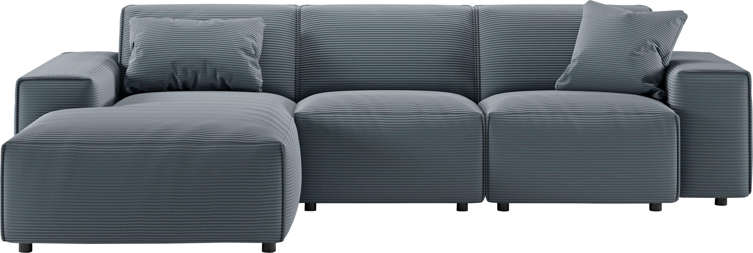 andas Ecksofa »Glimminge L-Form auch in Breitcord, Feincord + Easy care-Bezug,«, Breite 264, Zierkissen