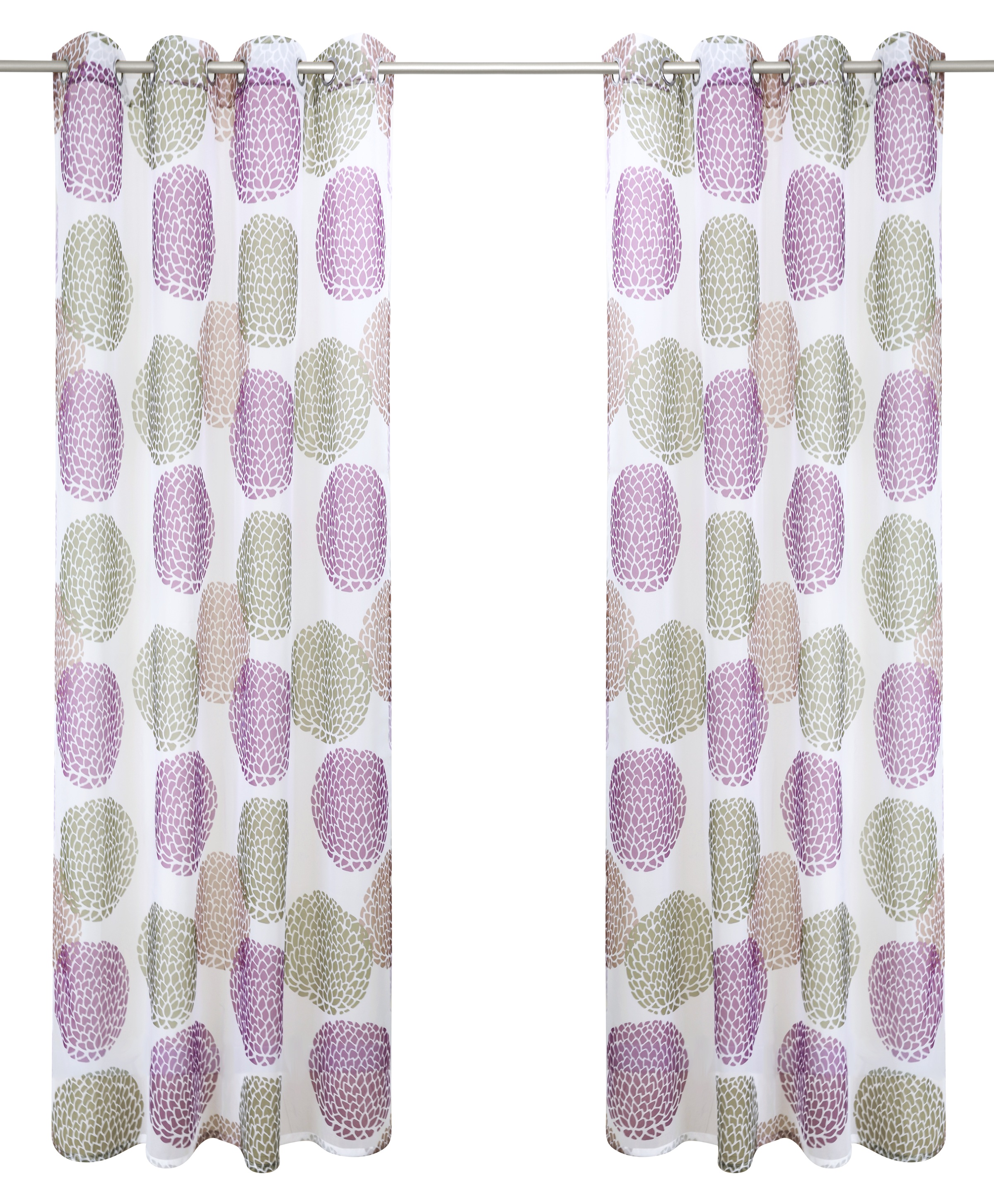 my home Gardine "BELEM" Ösen 1 Stk. tlg. 1 Schal, Polyester, Kreise günstig online kaufen