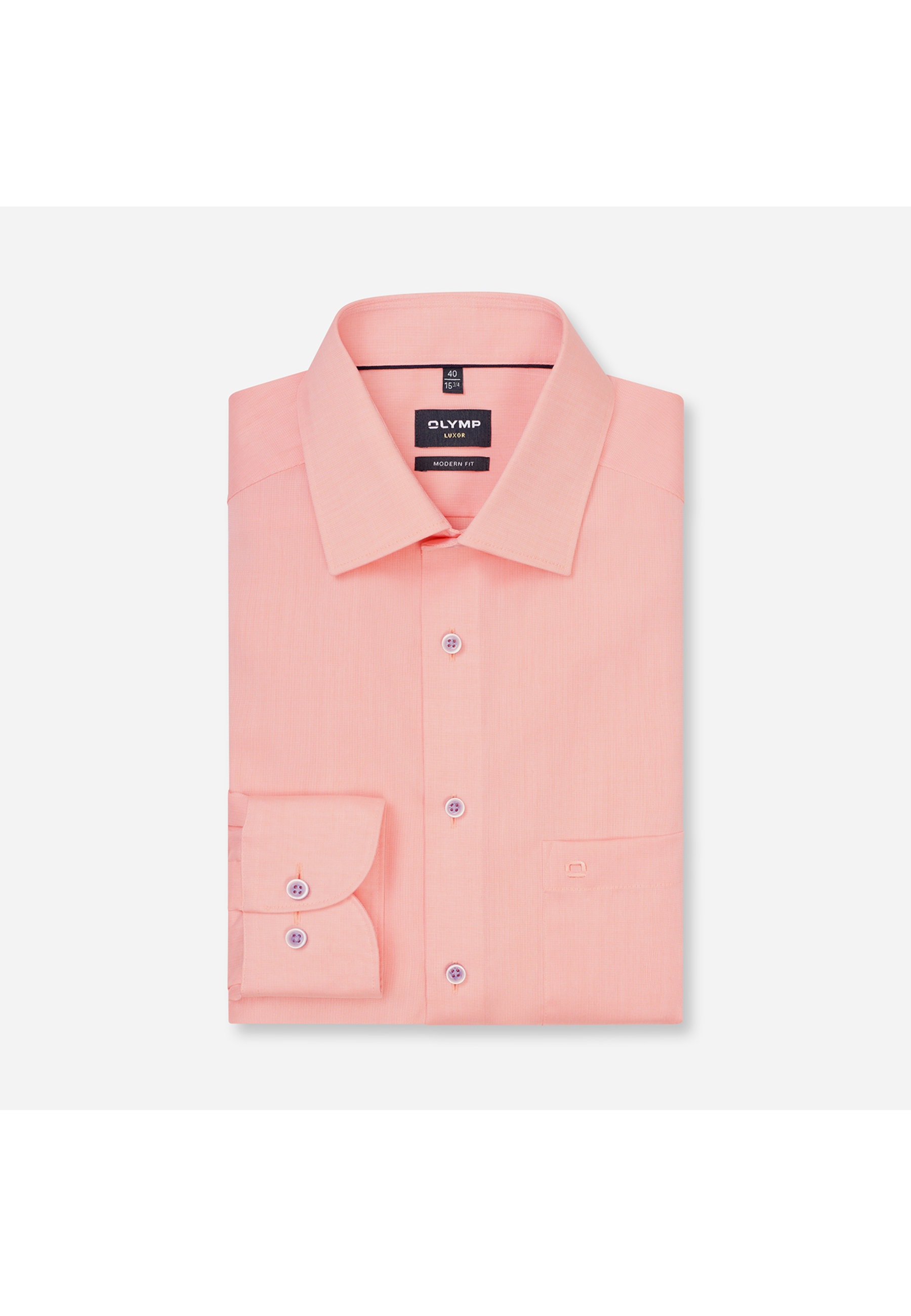 Businesshemd OLYMP "OLYMP Luxor, modern fit, New Kent", Herren, Gr. 44, Normaler Arm, mandarin, 100% Baumwolle, Hemden 3