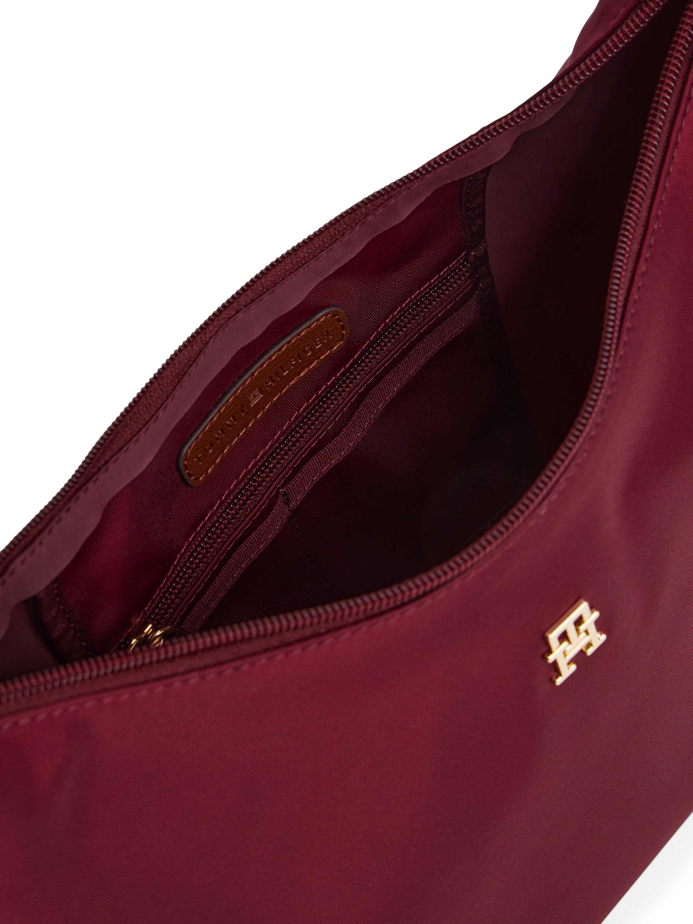 Tommy Hilfiger Schultertasche »POPETTE SHOULDER BAG«, Damen Umhängetasche, Tragetasche mit TH-Schmuckelement