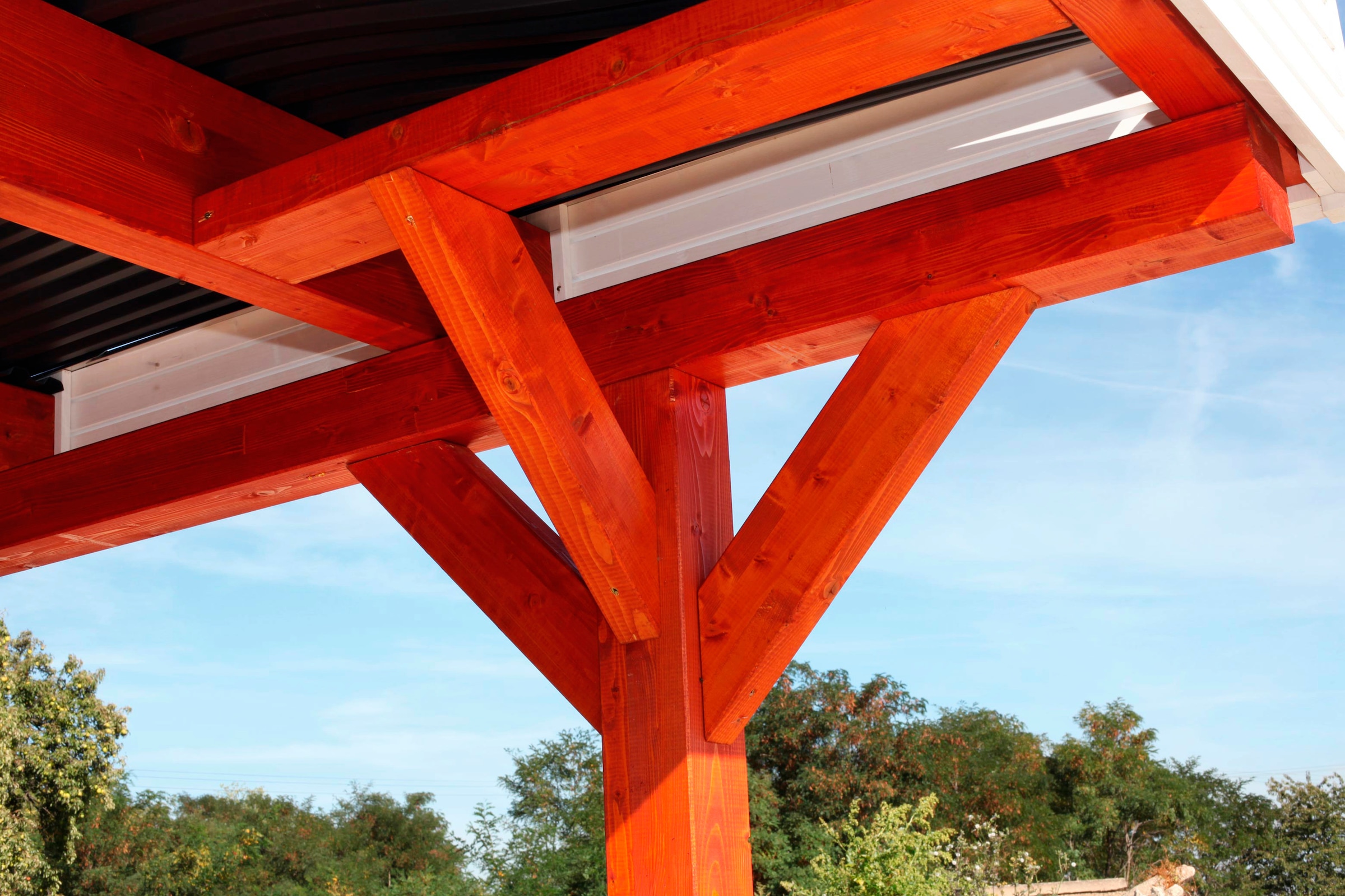 Skanholz Doppelcarport »Spessart« Leimholz 550 cm natur