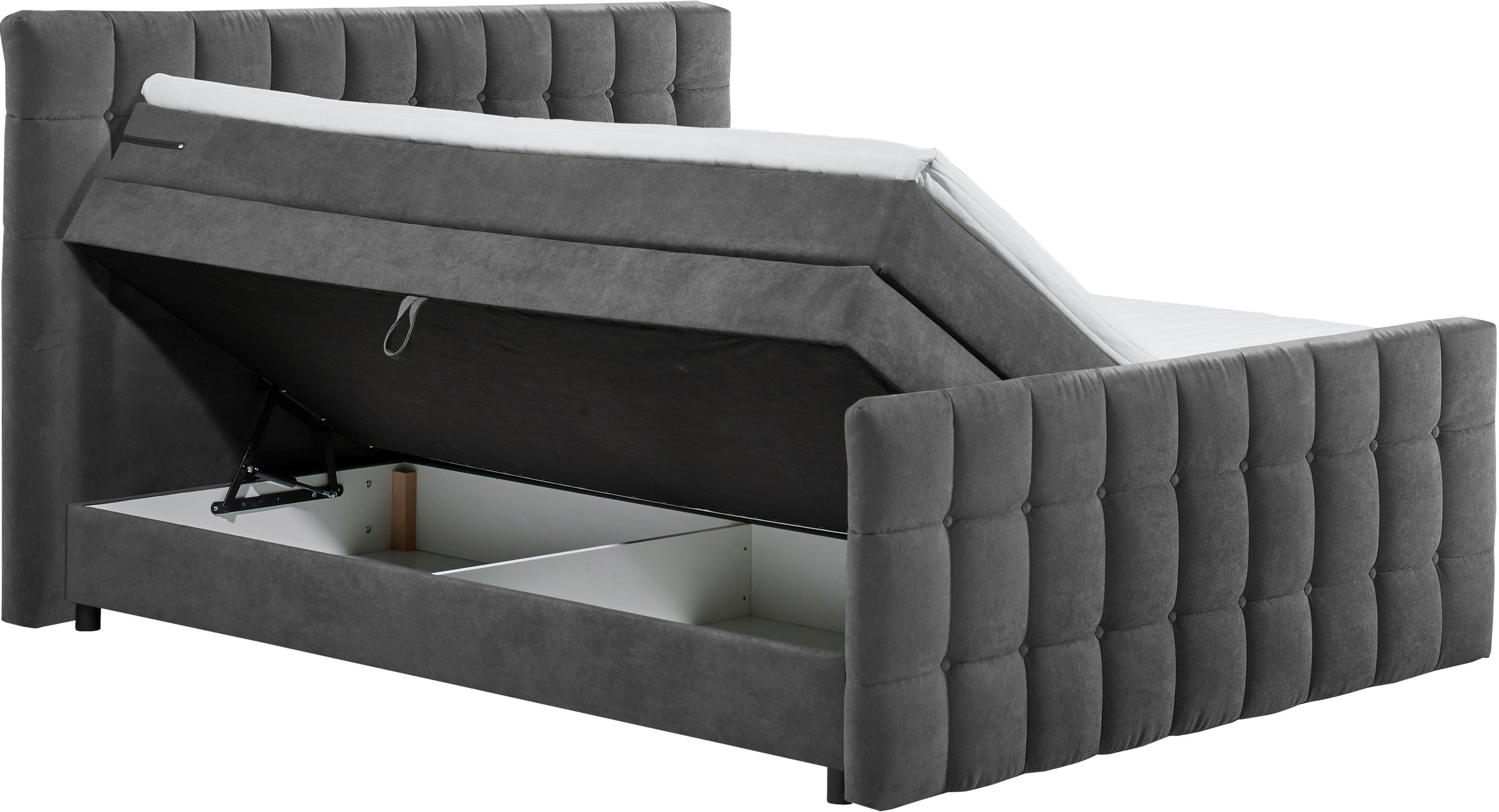 ED EXCITING DESIGN Boxspringbett »Mendoza«, inkl. Bettkasten, erhältlich in den Breiten 160cm & 180cm