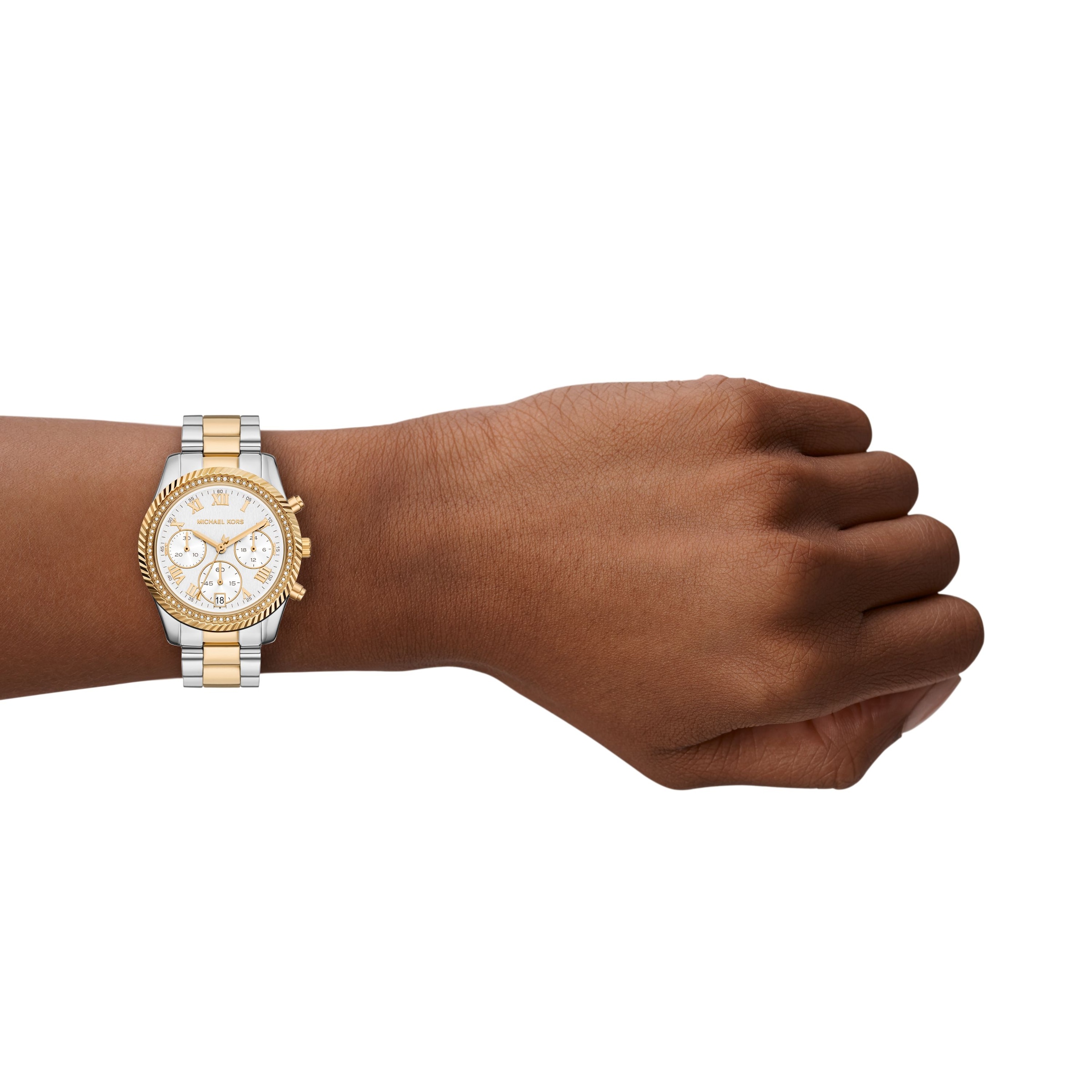 MICHAEL KORS Chronograph »Lexington« Quarzuhr, Armbanduhr, Edelstahlarmband, analog, Tag