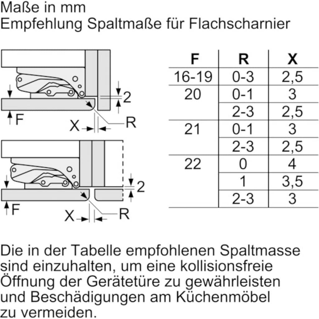 BOSCH Einbaukühlgefrierkombination »KIS77ADD0«, KIS77ADD0, 157,8 cm hoch, 55,8 cm breit