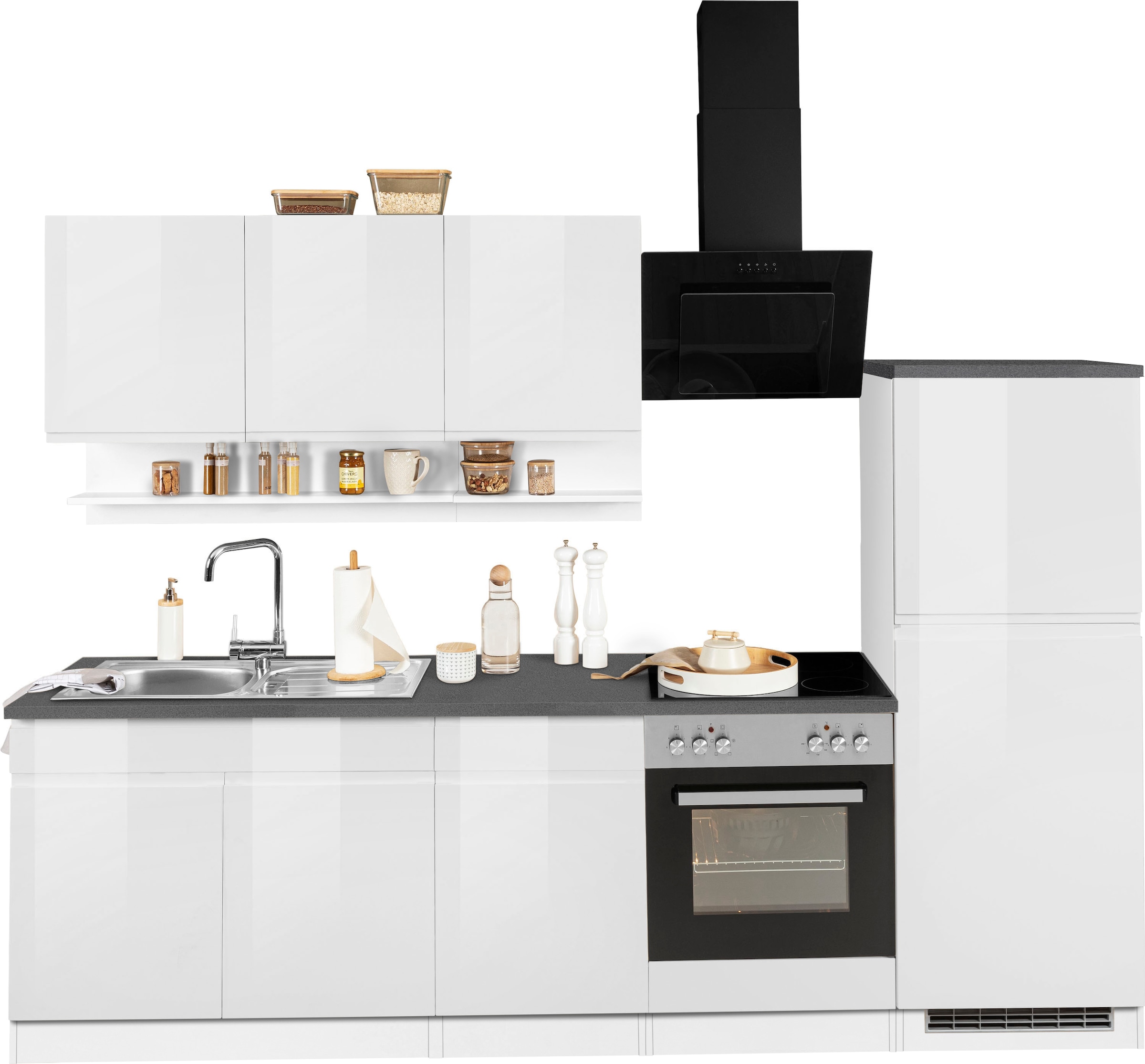HELD MÖBEL Küchenzeile "Virginia", Breite 270 cm, wahlweise mit E-Geräten günstig online kaufen