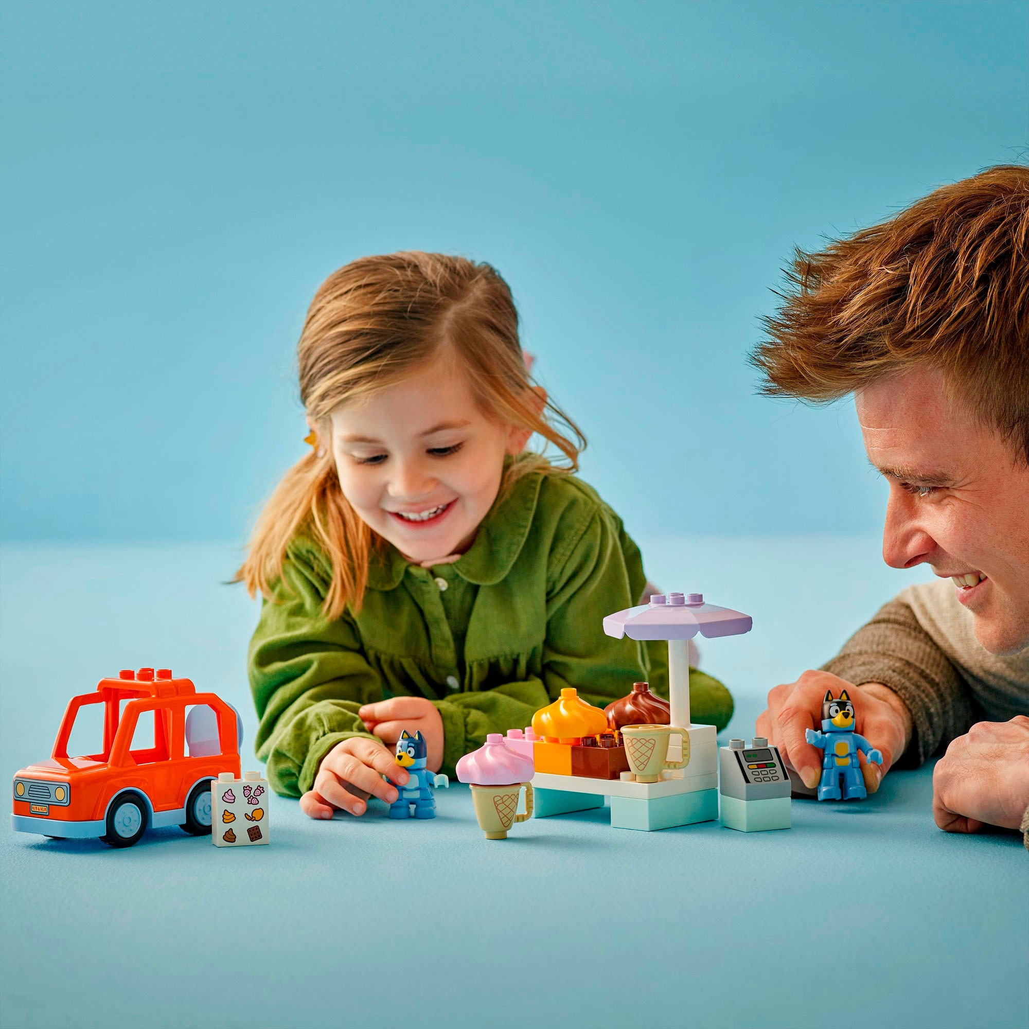 LEGO® Konstruktionsspielsteine »Ausflug zur Eisdiele mit Bluey (10458), LEGO DUPLO Bluey«, (22 St.), Made in Europe