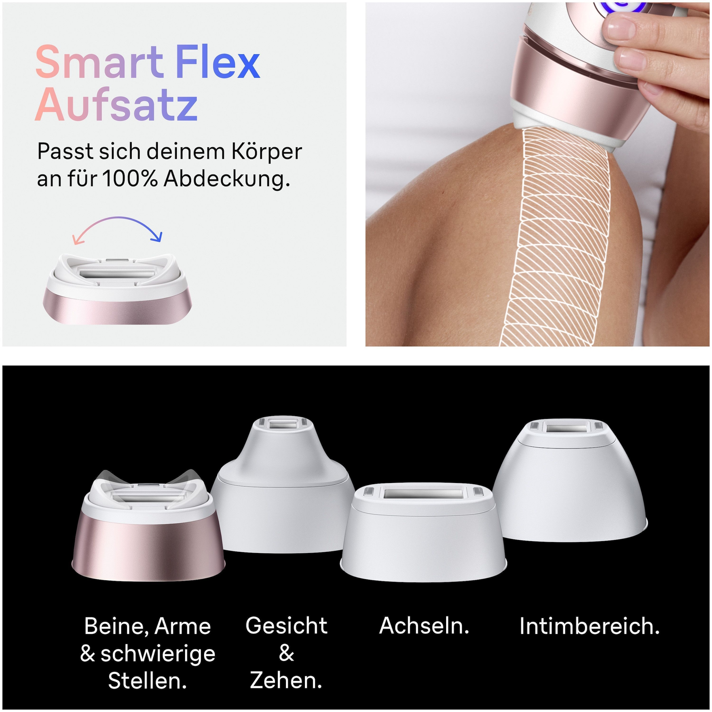 Braun IPL-Haarentferner »PL7431 & Face 810« 400000 Lichtimpulse 4 smarte Aufsätze & FaceSpa Gesichtsepilierer & Reinigungssystem