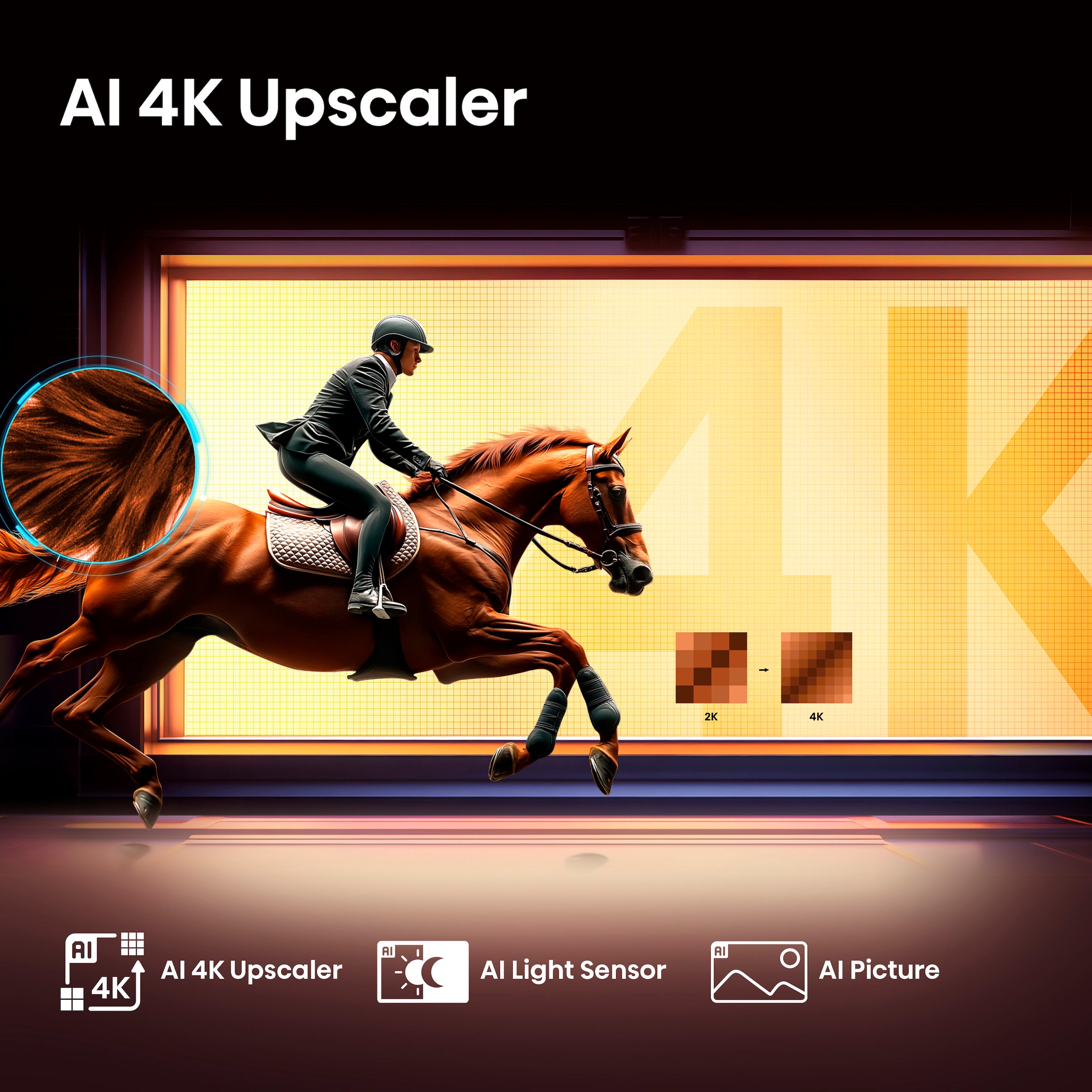 Hisense QLED-Fernseher »65E77Q«, 4K Ultra HD, Smart-TV, 4K UHD QLED