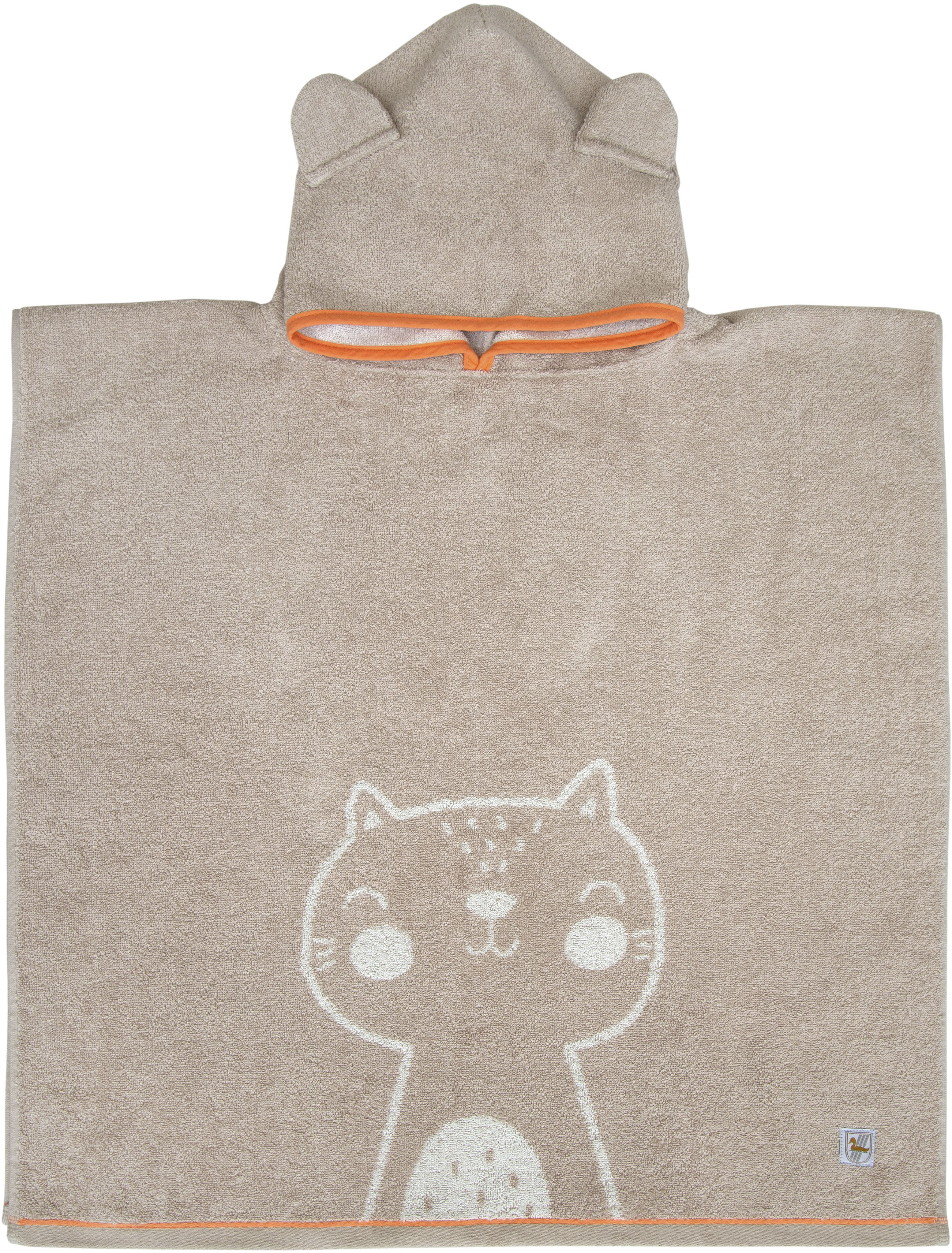 Dyckhoff Badeponcho "Katze" Packung, 1 Stk. aus 100% Baumwolle