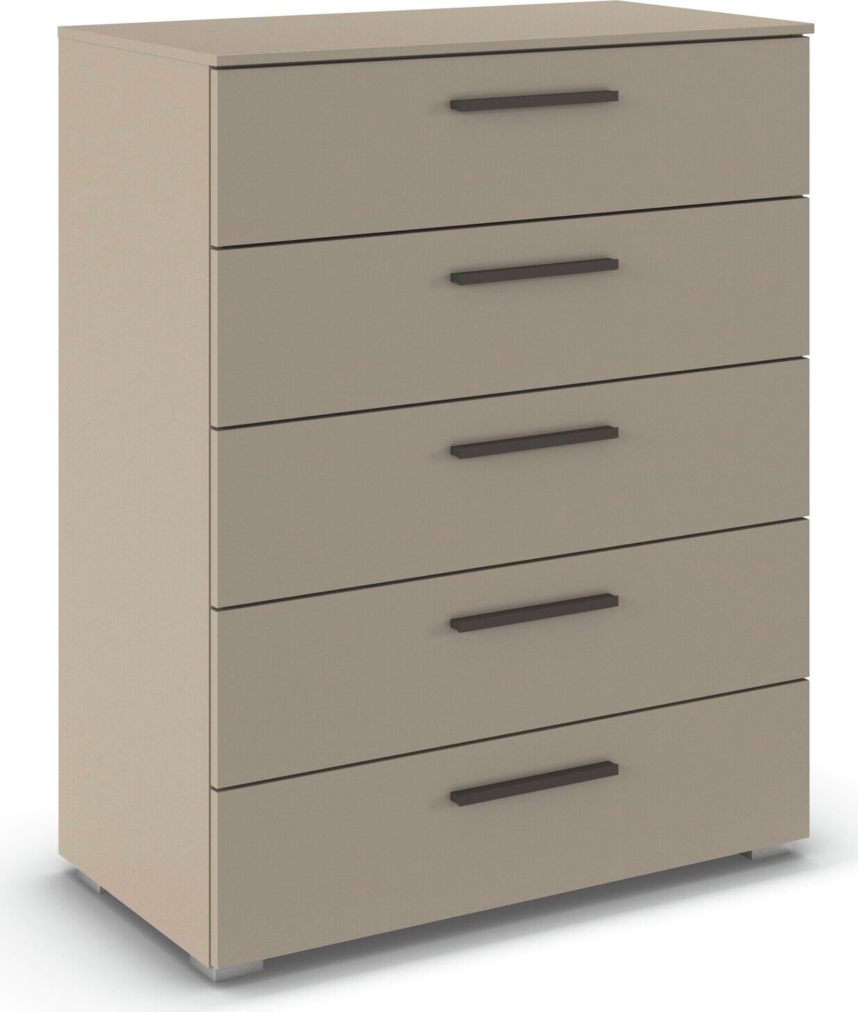 rauch Schubkastenkommode "Highboard Sideboard Kommode MONTCLAR Frontauswahl Dekor/Hochglanz/Glas" in 2 Breiten: 40 oder 80 cm / Höhe 100 cm, inkl. Soft-Close-Funktion, mit 5 geräumigen Schubladen, viele Griffvarianten MADE IN GERMANY