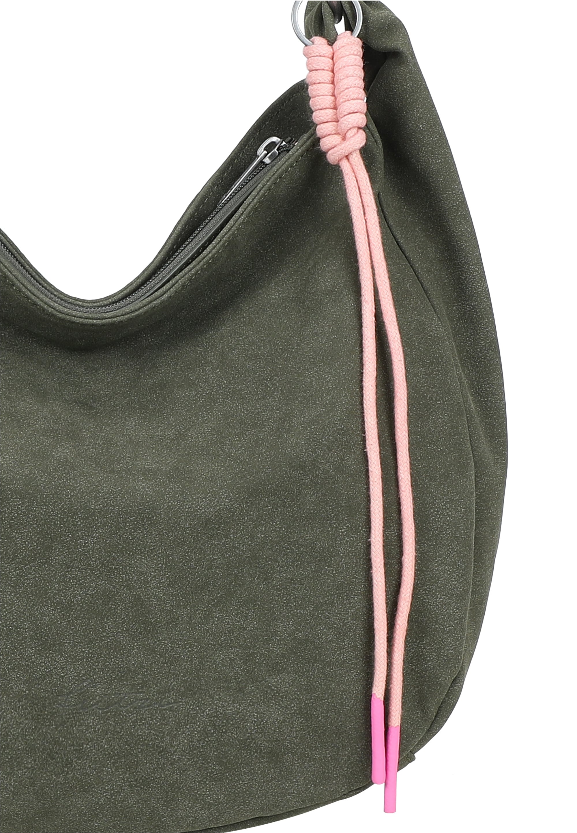 Fritzi aus Preußen Schultertasche »Sue01 Suede Jacky Soft Dark Olive« mit verstellbarem Schultergurt