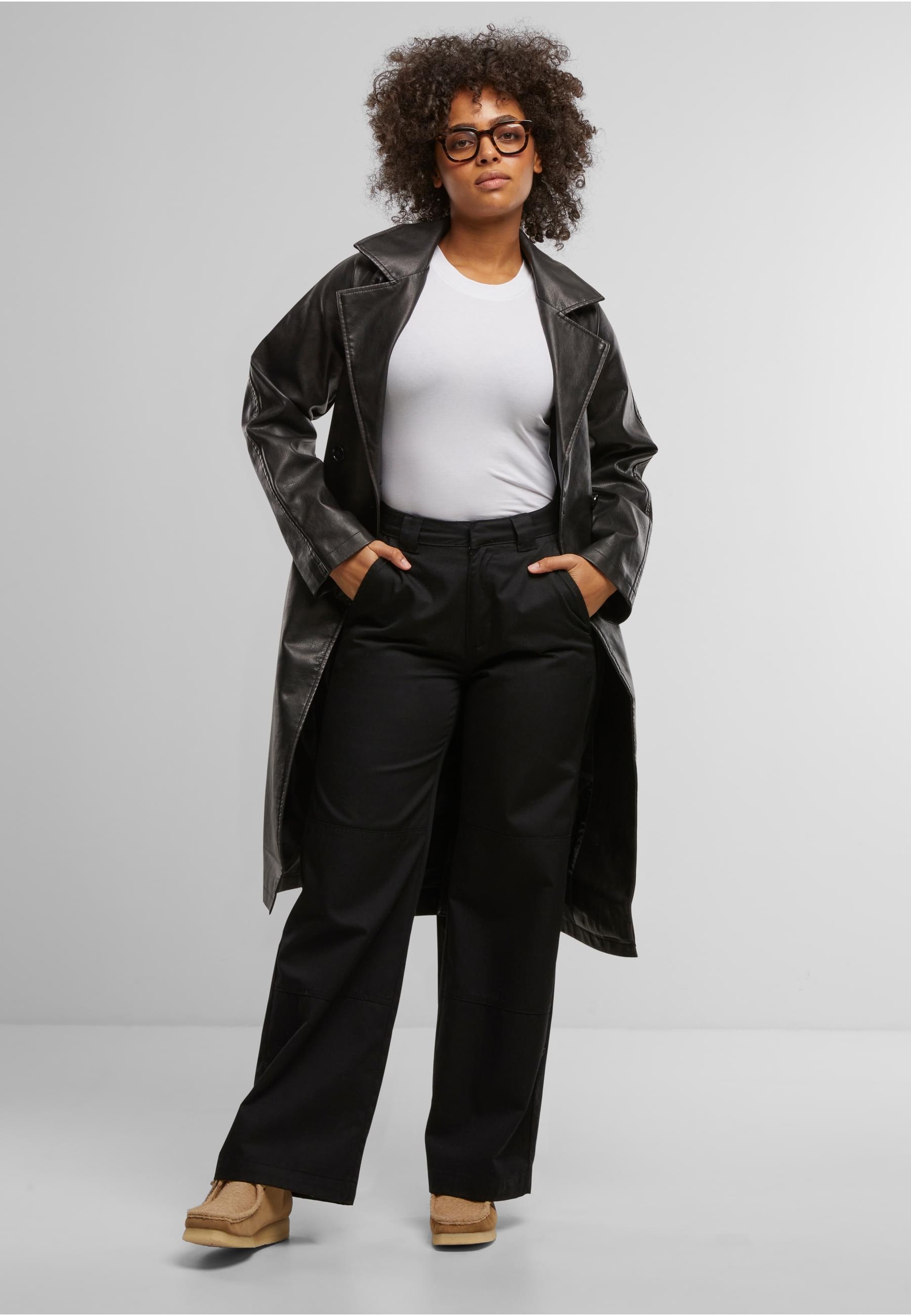 URBAN CLASSICS Winterjacke »Urban Classics Ladies Vintage Trenchcoat«, (1 St.), ohne Kapuze