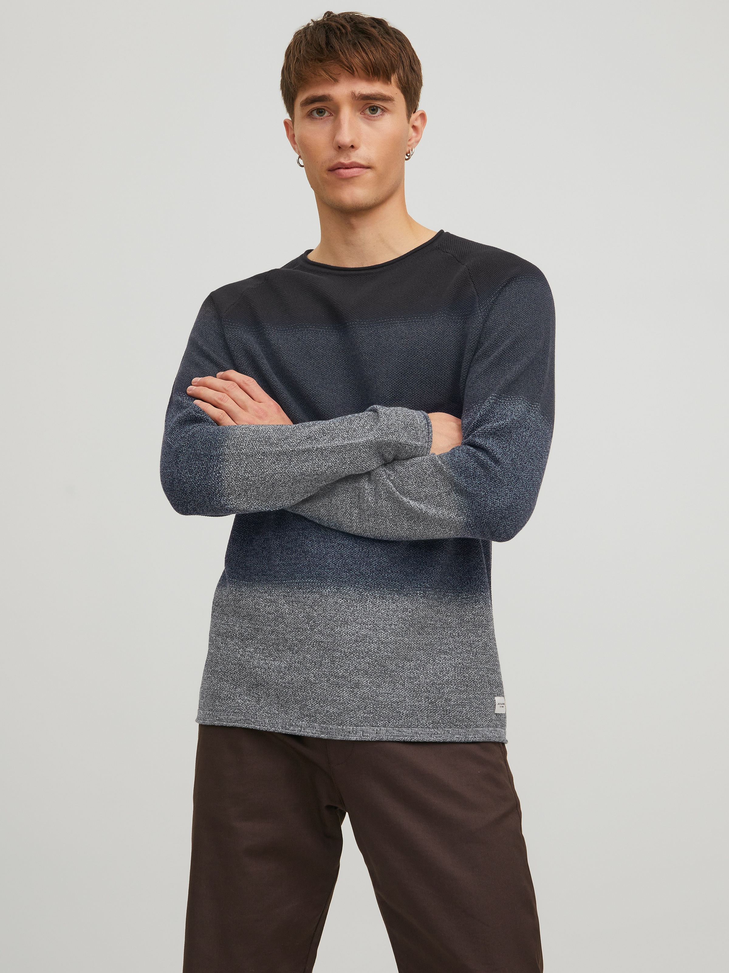 Jack & Jones Rundhalspullover "JJEHILL Einfarbiger Pullover mit angenehmem günstig online kaufen