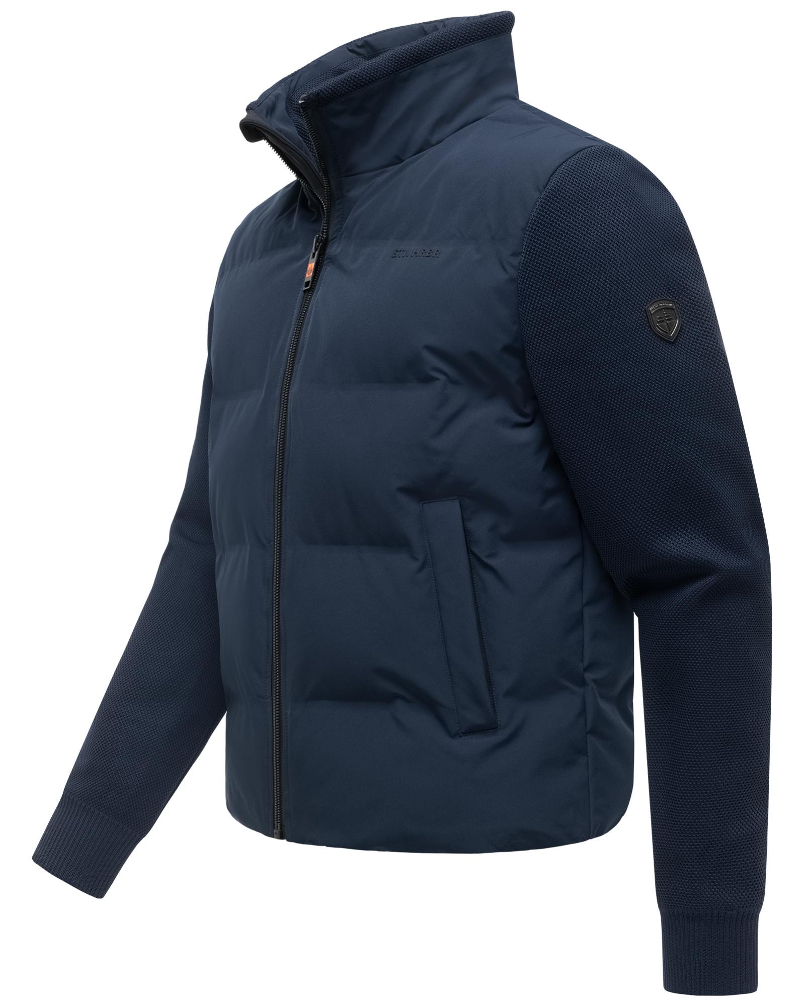 Stone Harbour Outdoorjacke »Eeron XX« ohne Kapuze Warme Jacke mit Strukturstrick in Piqué-Optik